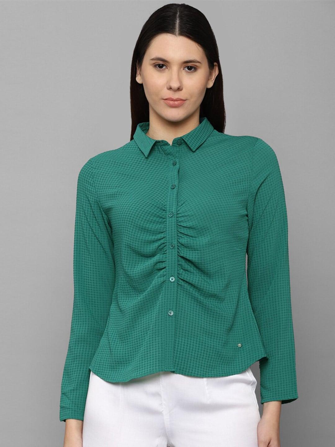Allen Solly Woman Women Green Casual Shirt