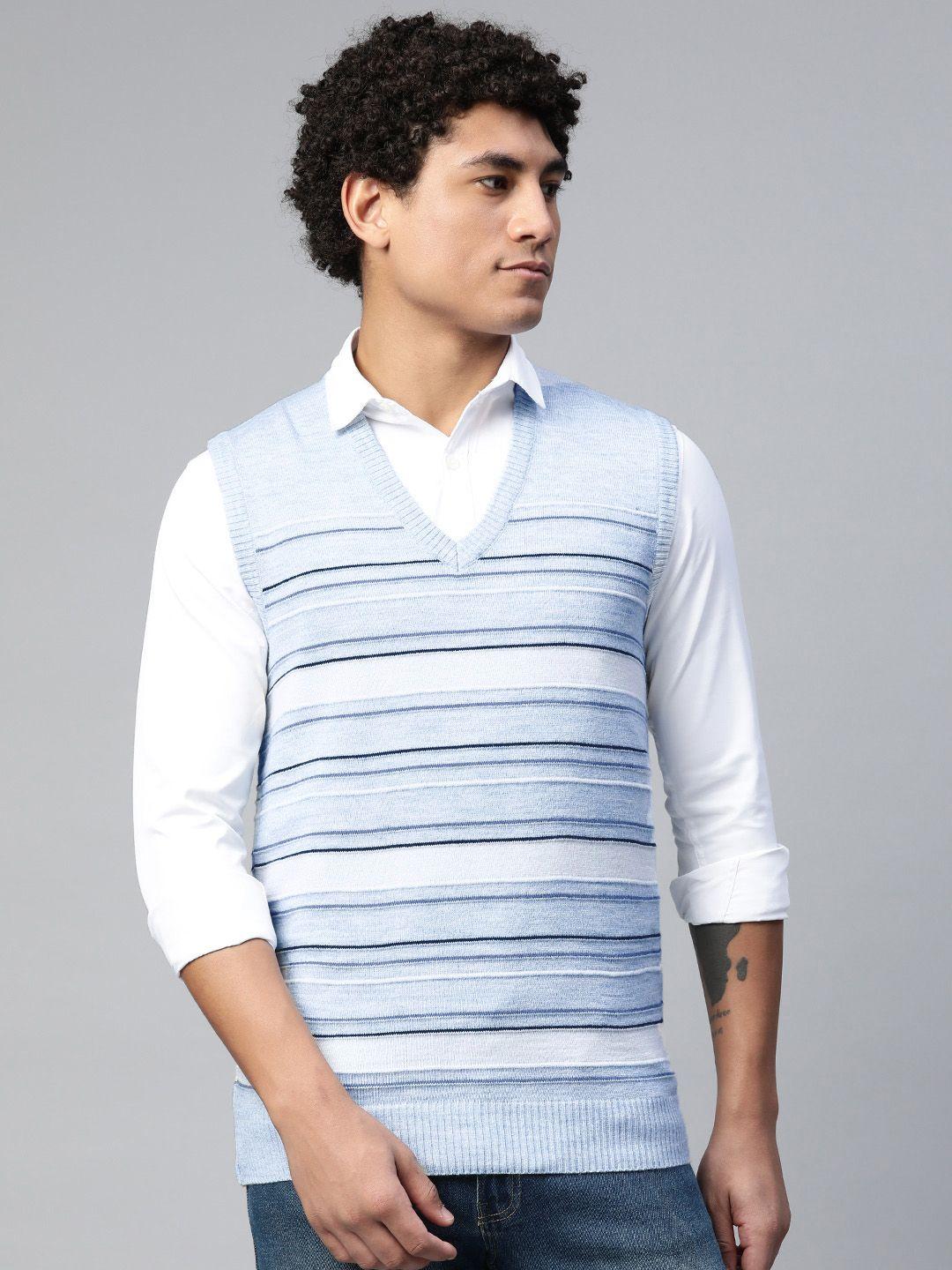 pierre-carlo-white-&-blue-striped-sweater-vest