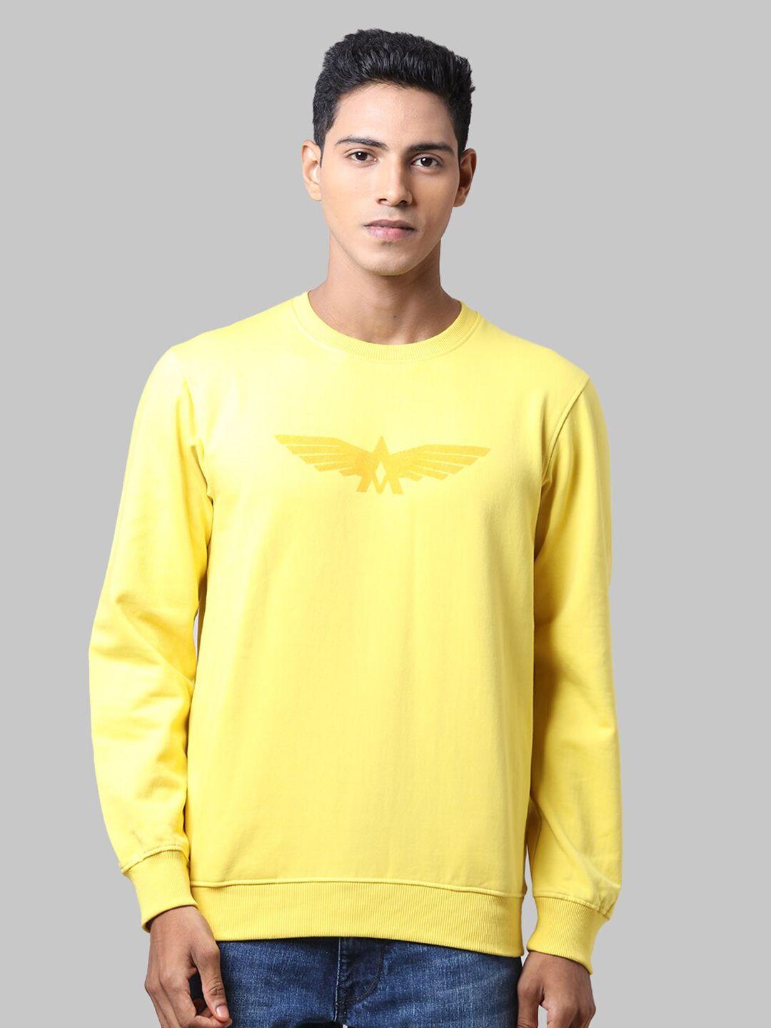 park-avenue-men-yellow-printed-sweatshirt
