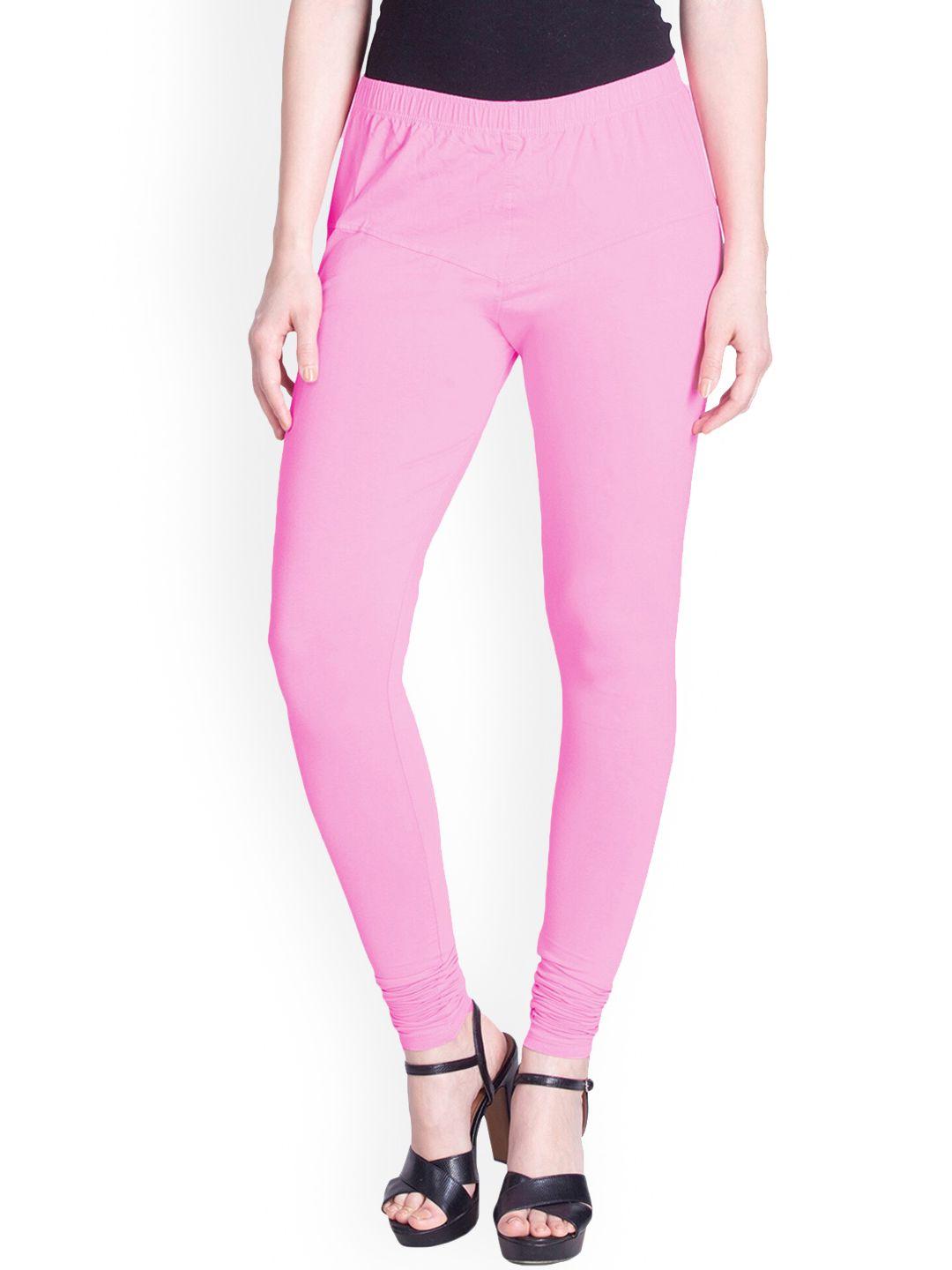 lyra-women-pink-solid-churidar-length-leggings