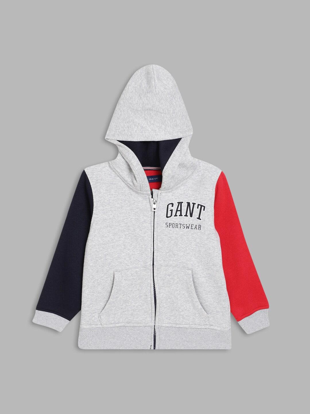 gant-boys-grey-&-red-colourblocked-cotton-hooded-sweatshirt
