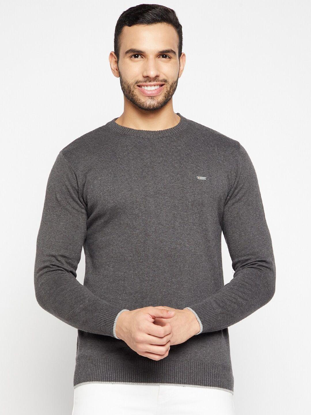 duke-men-grey-solid-long-sleeves-pullover