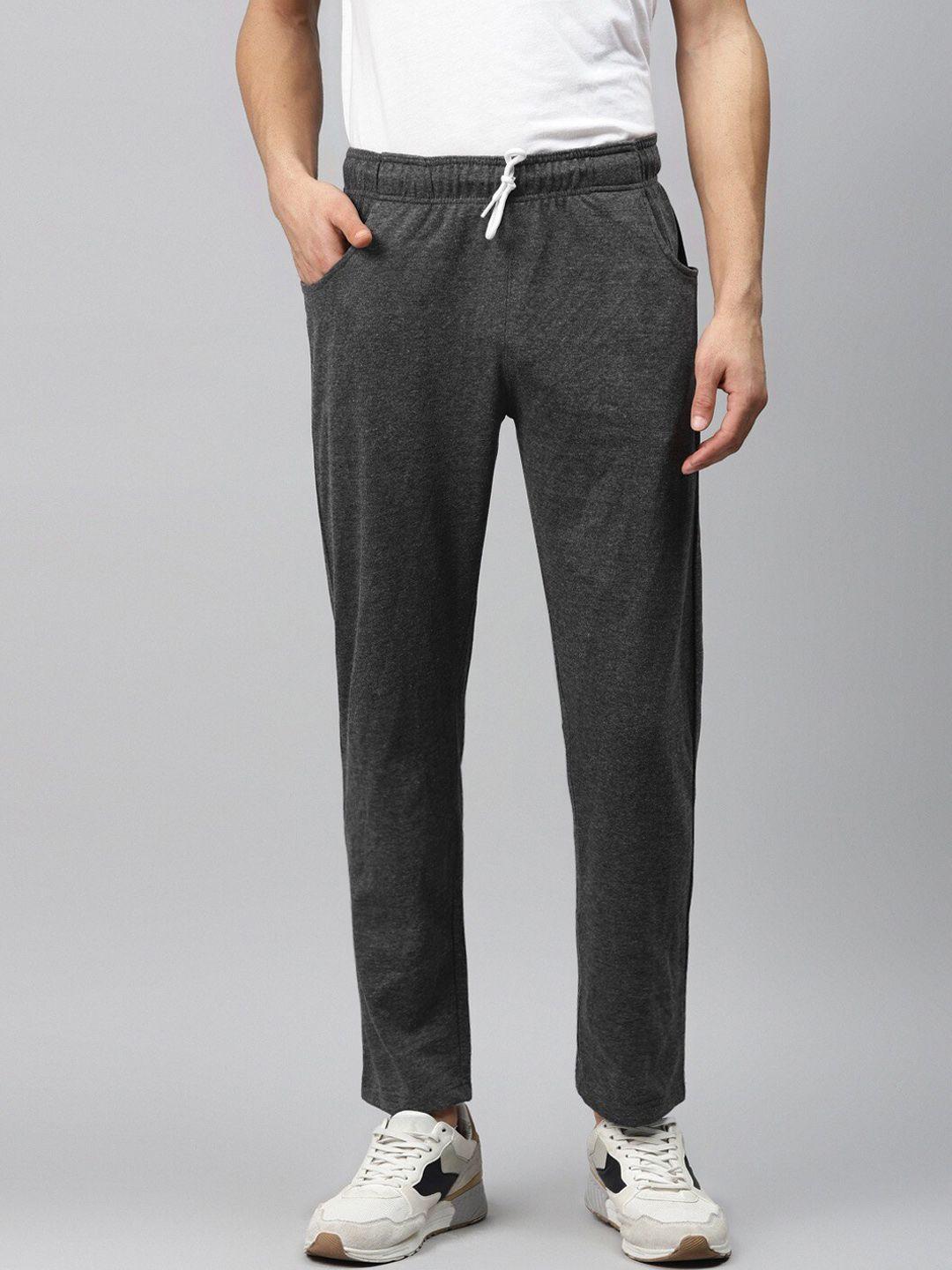 hubberholme-men-charcoal-grey-solid-slim-fit-track-pants