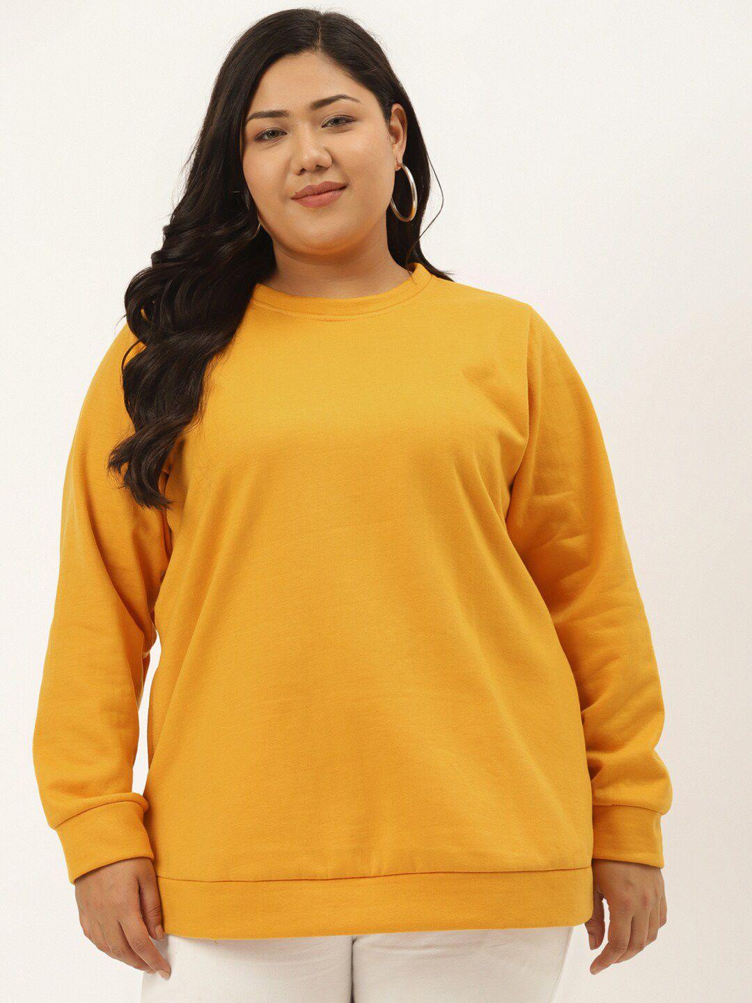 therebelinme-women-mustard-fleece-sweatshirt