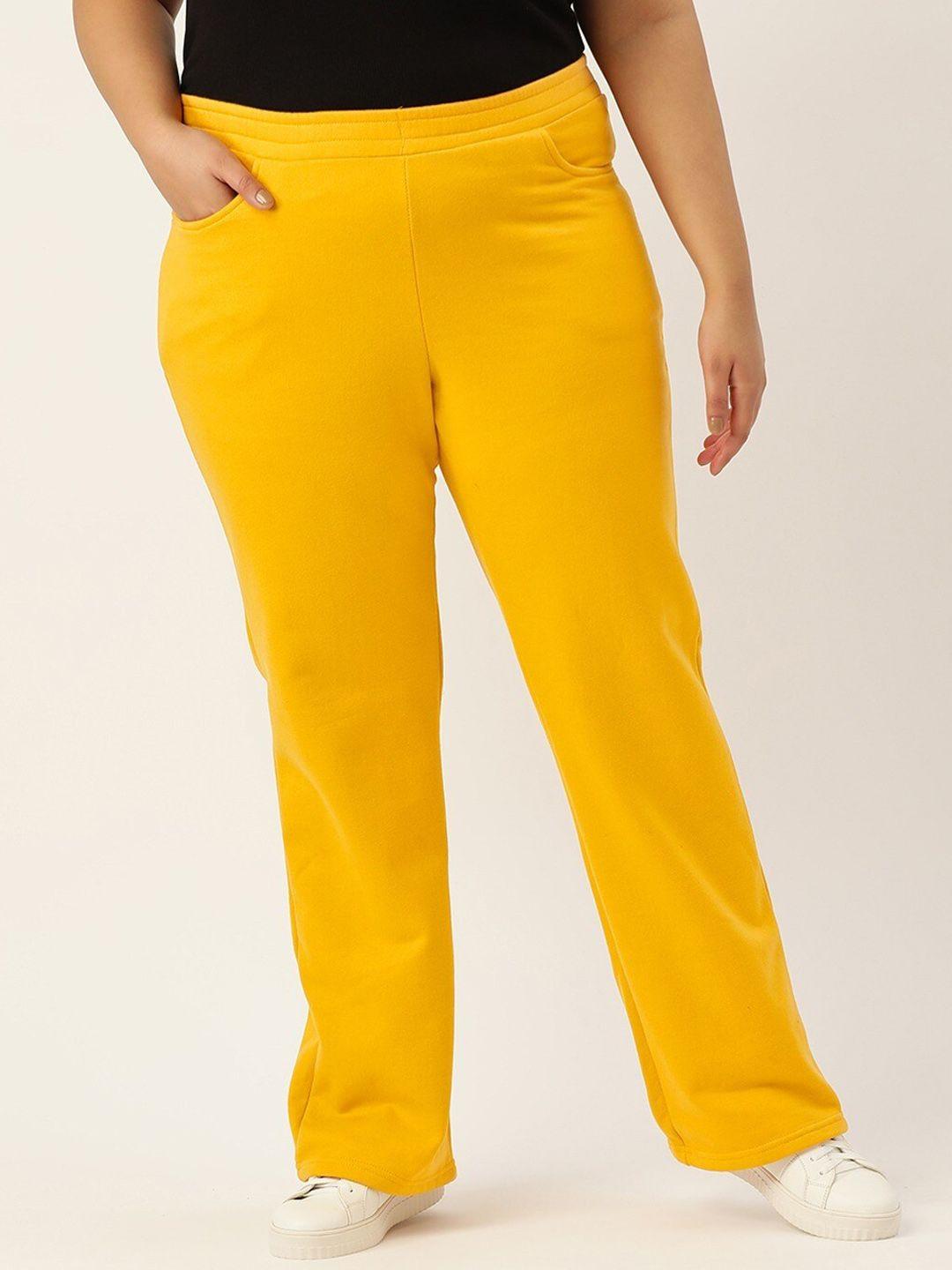 therebelinme-women-yellow-relaxed-high-rise-trousers