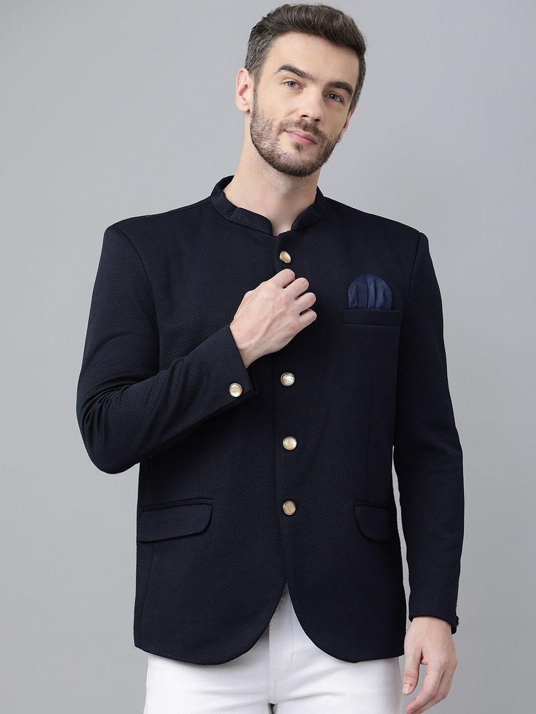 hangup-men-blue-solid-single-breasted-blazers
