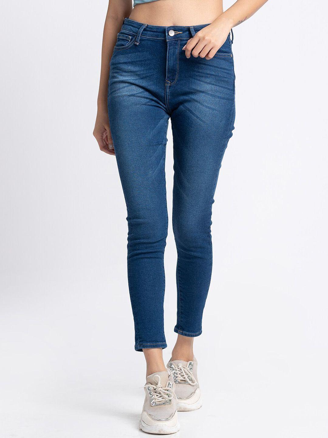 spykar-women-blue-slim-fit-light-fade-jeans