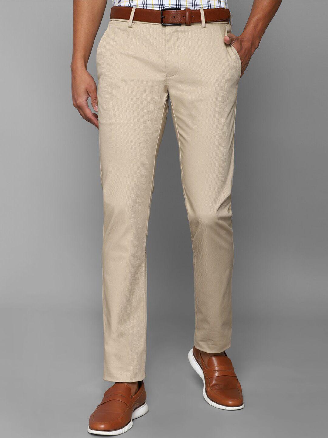 allen-solly-men-beige-slim-fit-solid-cotton-trouser
