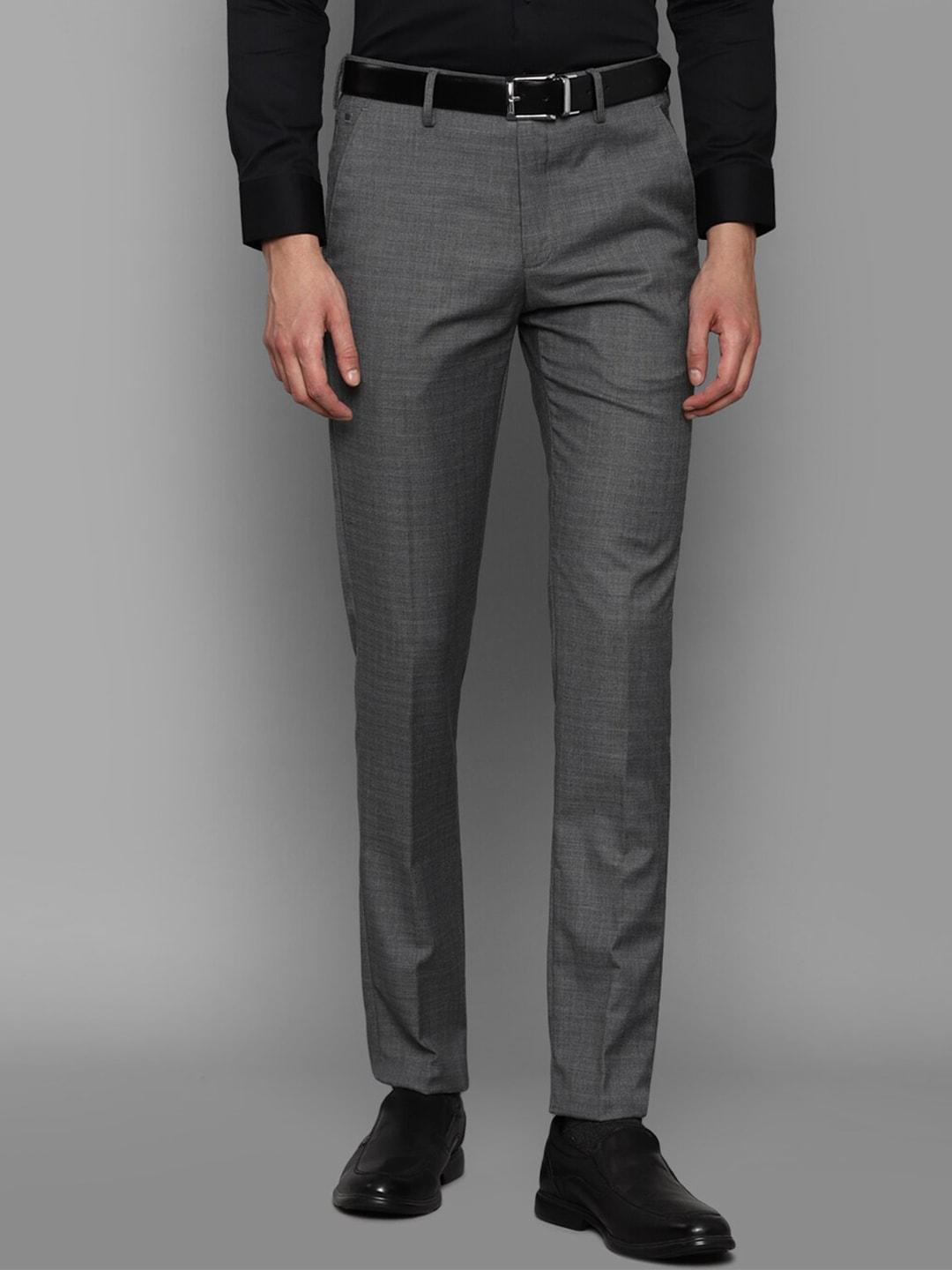 Louis Philippe Men Grey Slim Fit Formal Trouser