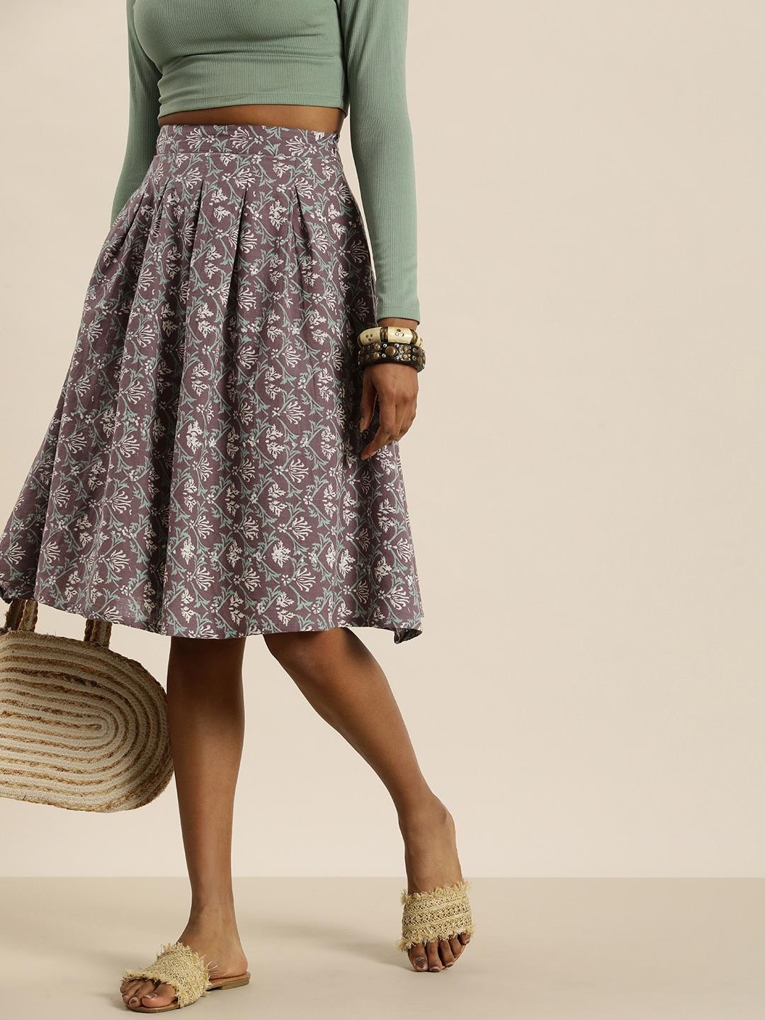 taavi-sanganeri-pure-cotton-ethic-motif-printed-a-line-skirt