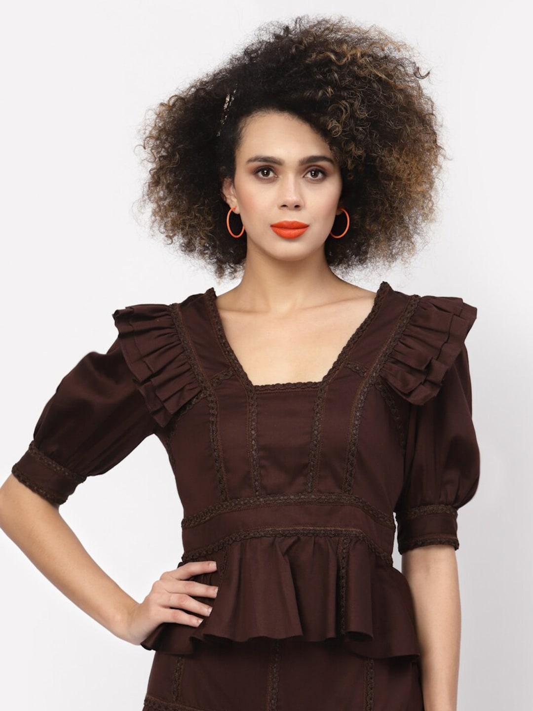 lela-chocolate-brown-peplum-top-with-lace-detail