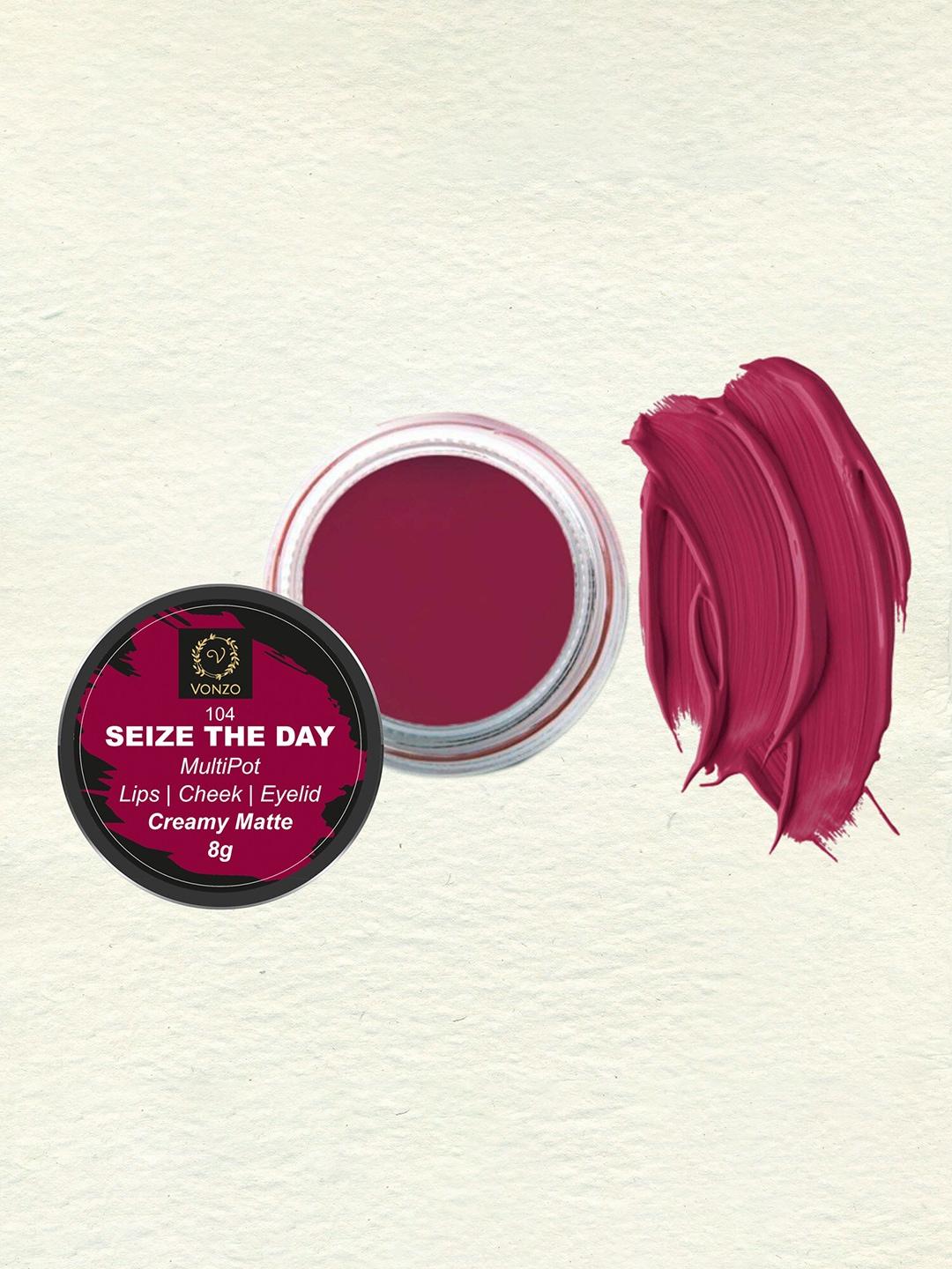 VONZO Creamy Matte MultiPot Lip & Cheek Tint With Essential Oils 8g - Seize The Day