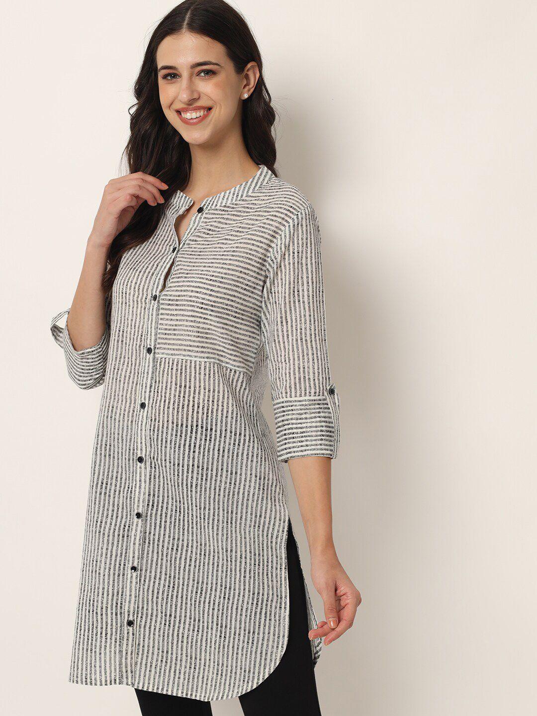 fabric-fitoor-off-white-striped-pure-cotton-panelled-kurti