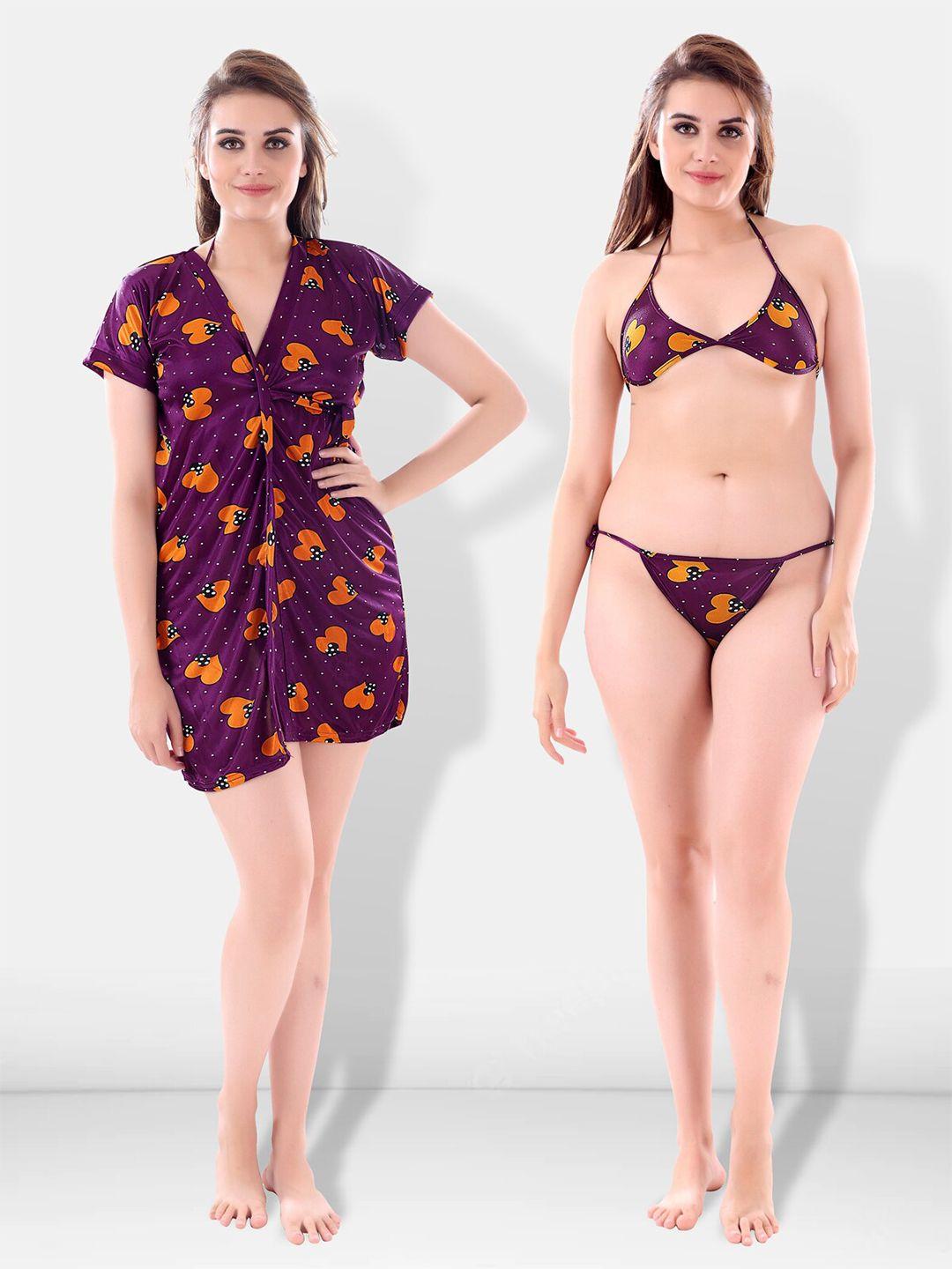 be-you-women-set-of-3-purple-printed-nightdress