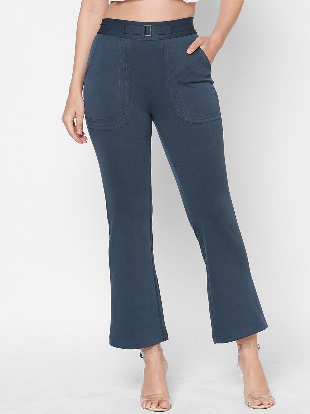 mish-women-navy-blue-smart-wrinkle-free-trouser
