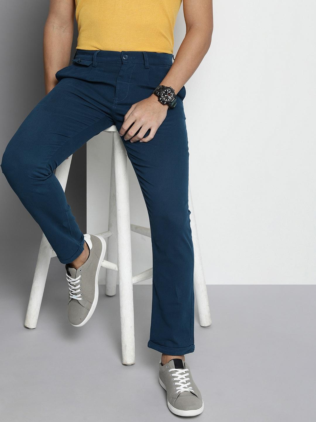 The Indian Garage Co Men Cotton Slim Fit Chinos