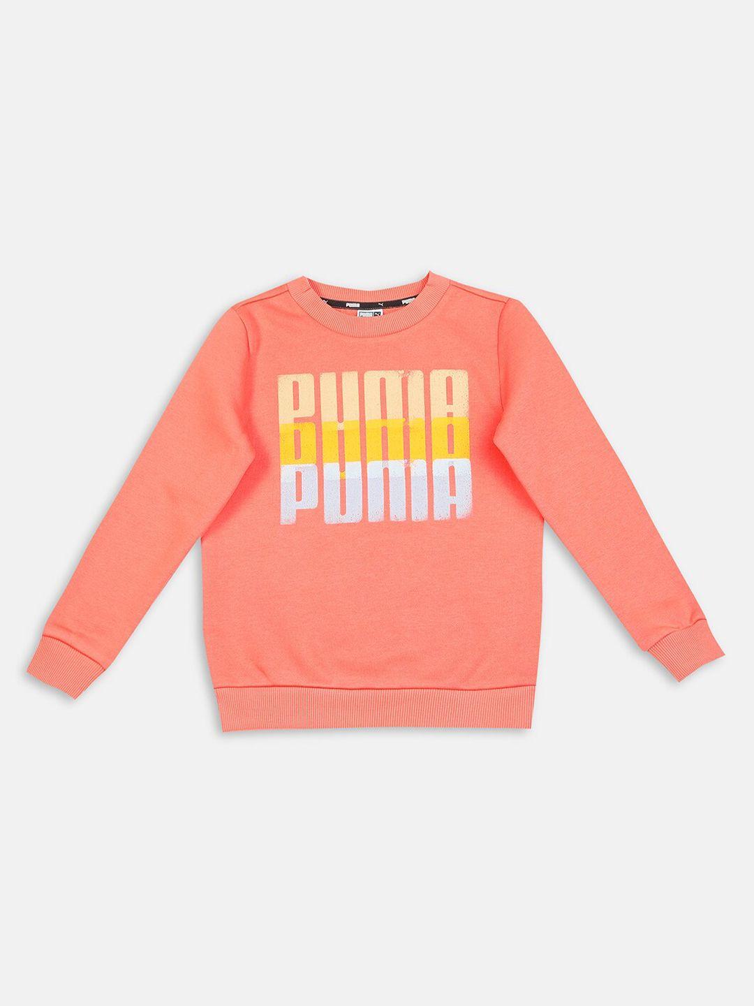 Puma Boys Pink Printed Summer Squeeze Crew Sweatshirt