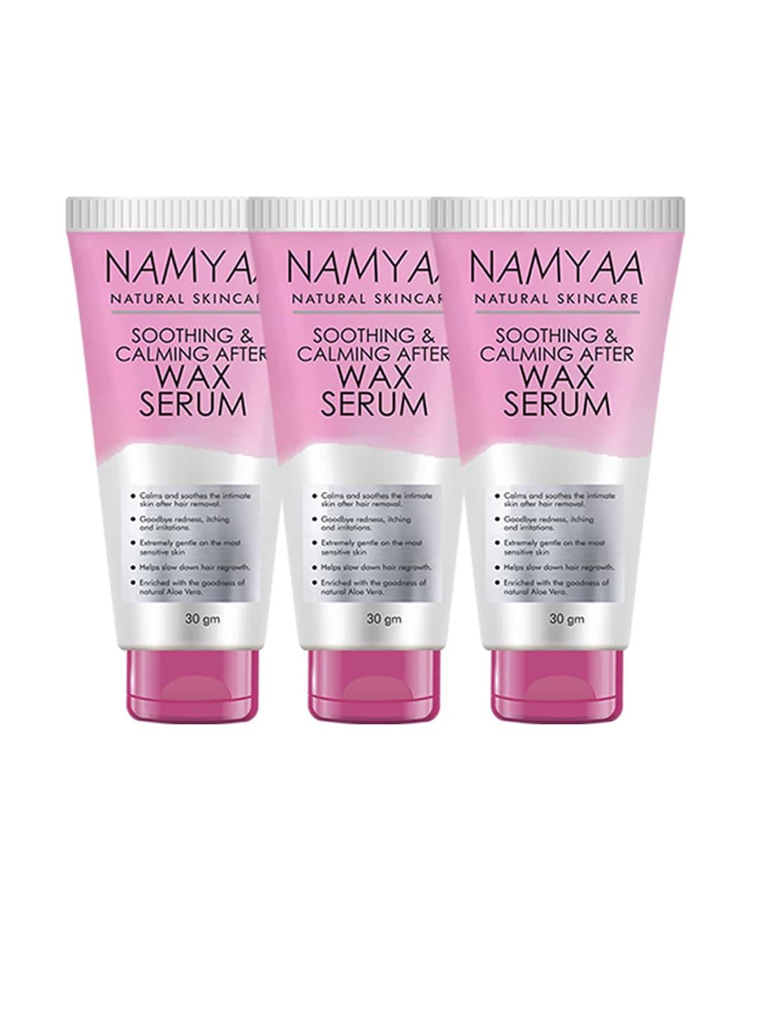 Namyaa Set Of 3 Hair Removing Cream with After Wax Soothing Serum with Vitamin C, 180 g