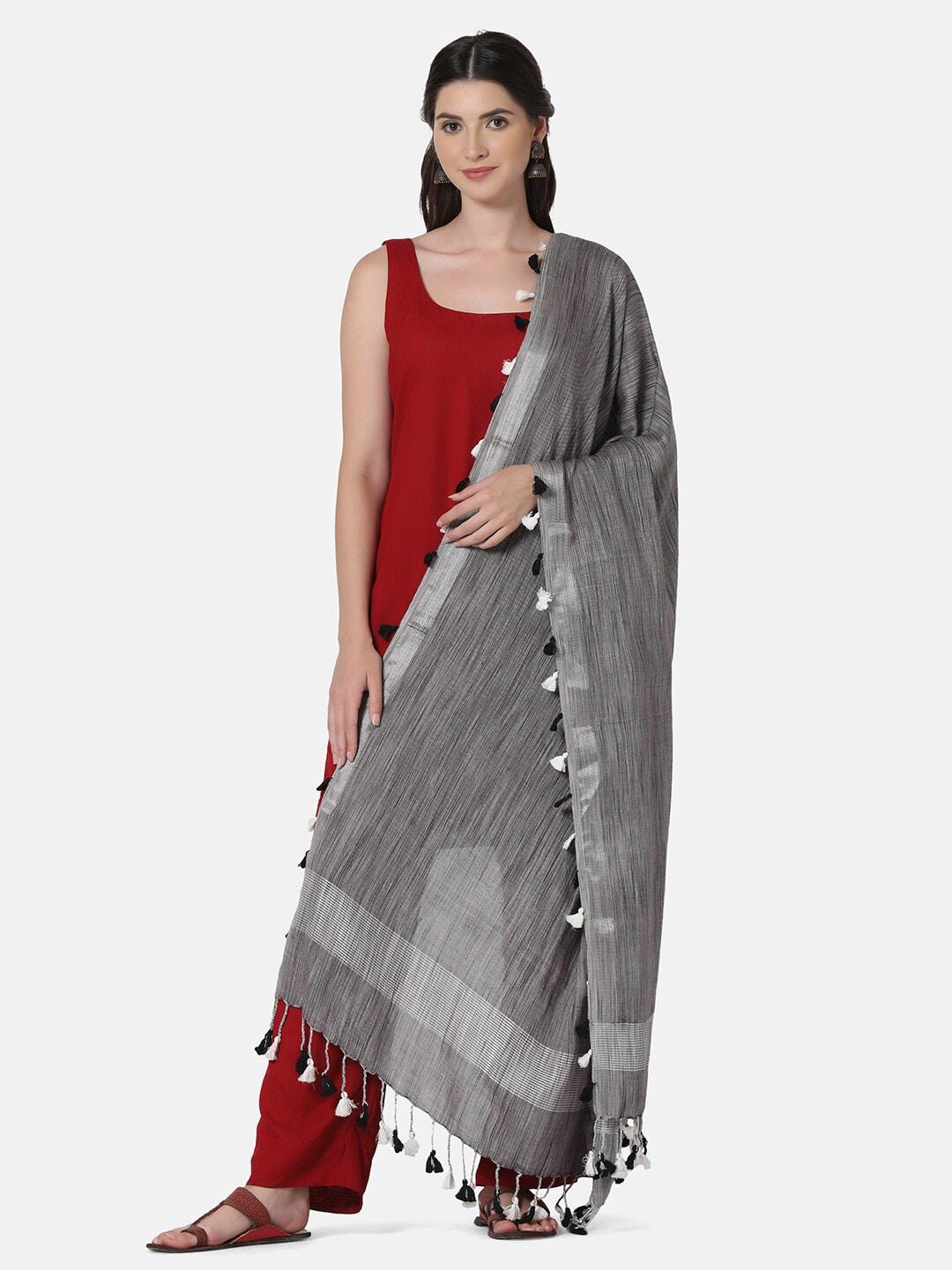 the-weave-traveller-grey-striped-dupatta-with-tasselled-border
