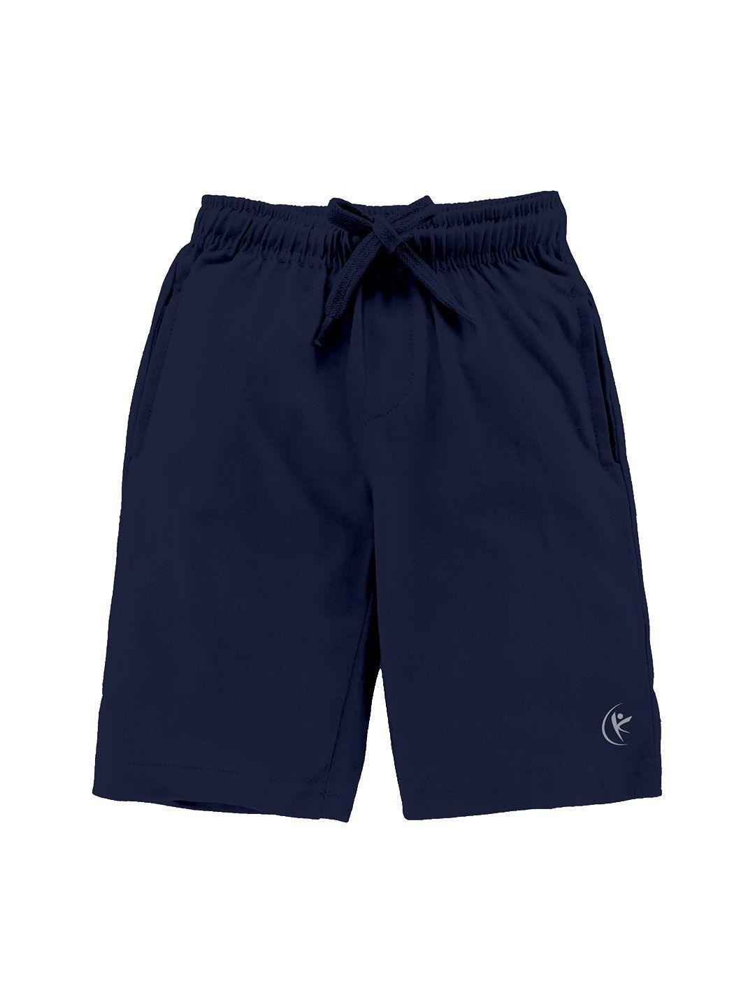 KiddoPanti Boys Navy Blue Cotton Shorts