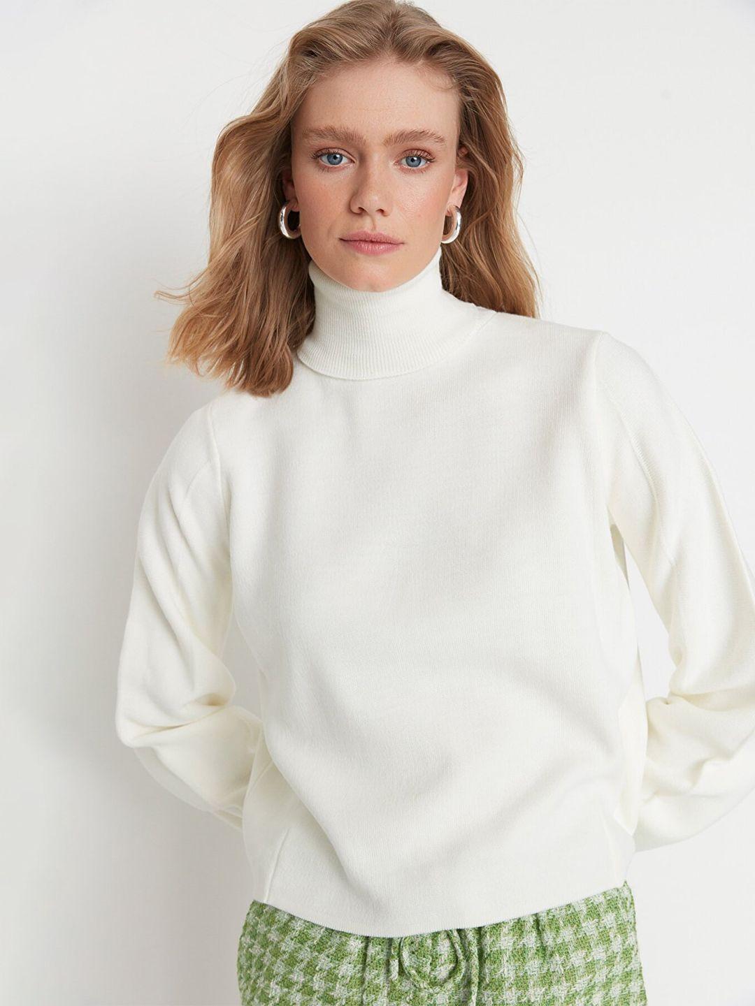 trendyol-women-off-white-pullover