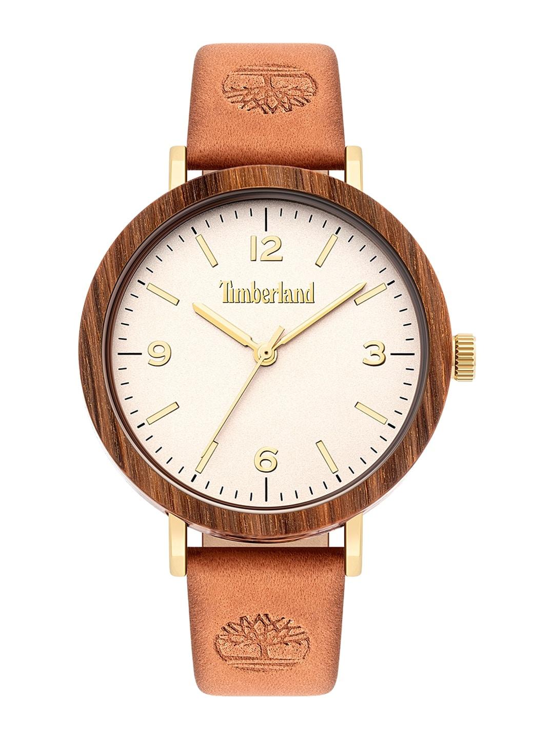 Timberland Women Beige Dial & Brown Leather Strap Analogue Watch TBL.15958MYGBN/07