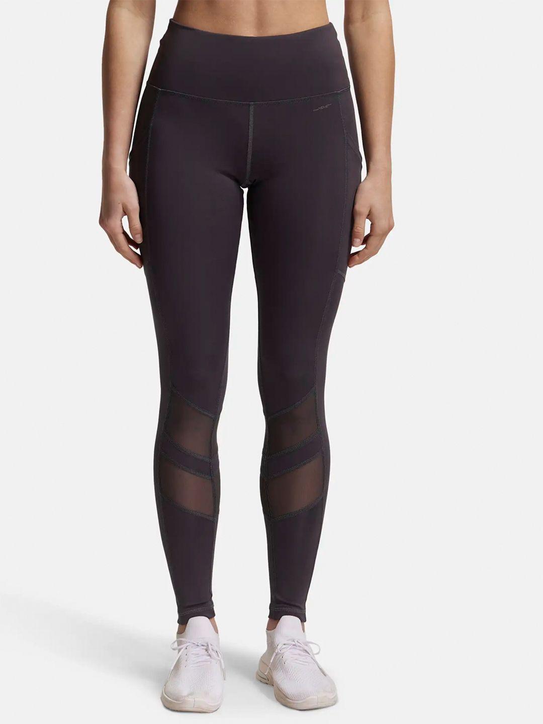 jockey-women-grey-polyester-ankle-length-printed-slim-fit-tights