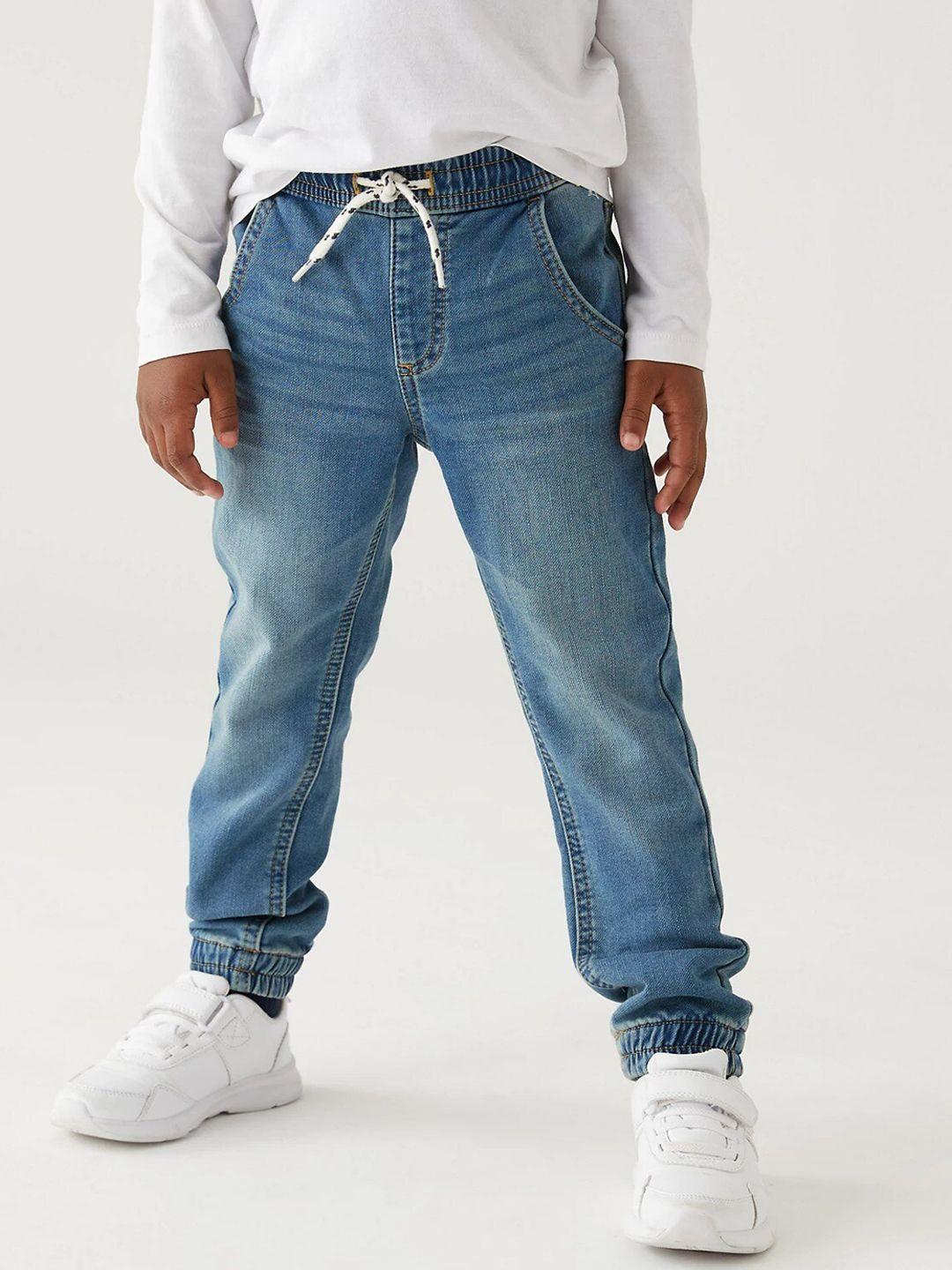 marks-&-spencer-boys-blue-cotton-high-rise-light-fade-jeans