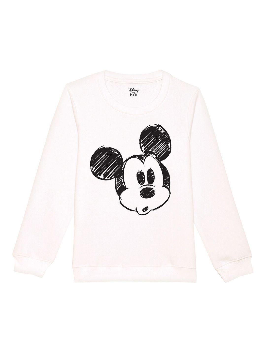 Disney by Wear Your Mind Boys White Printed Sweatshirt