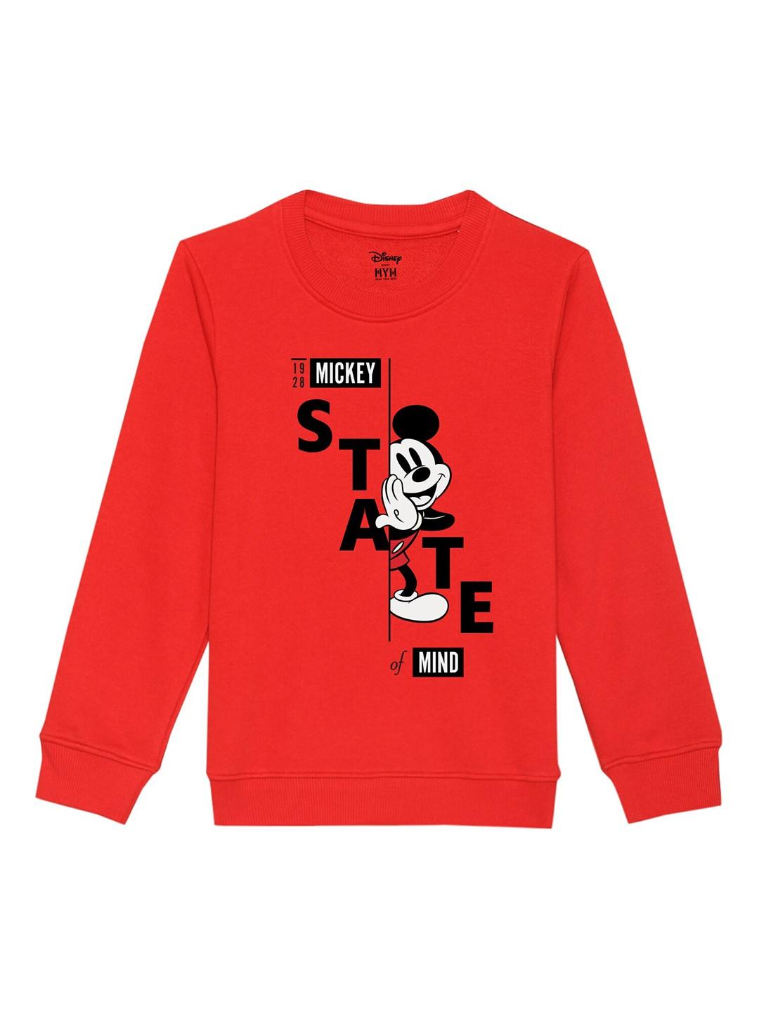 Disney by Wear Your Mind Boys Red Printed Sweatshirt