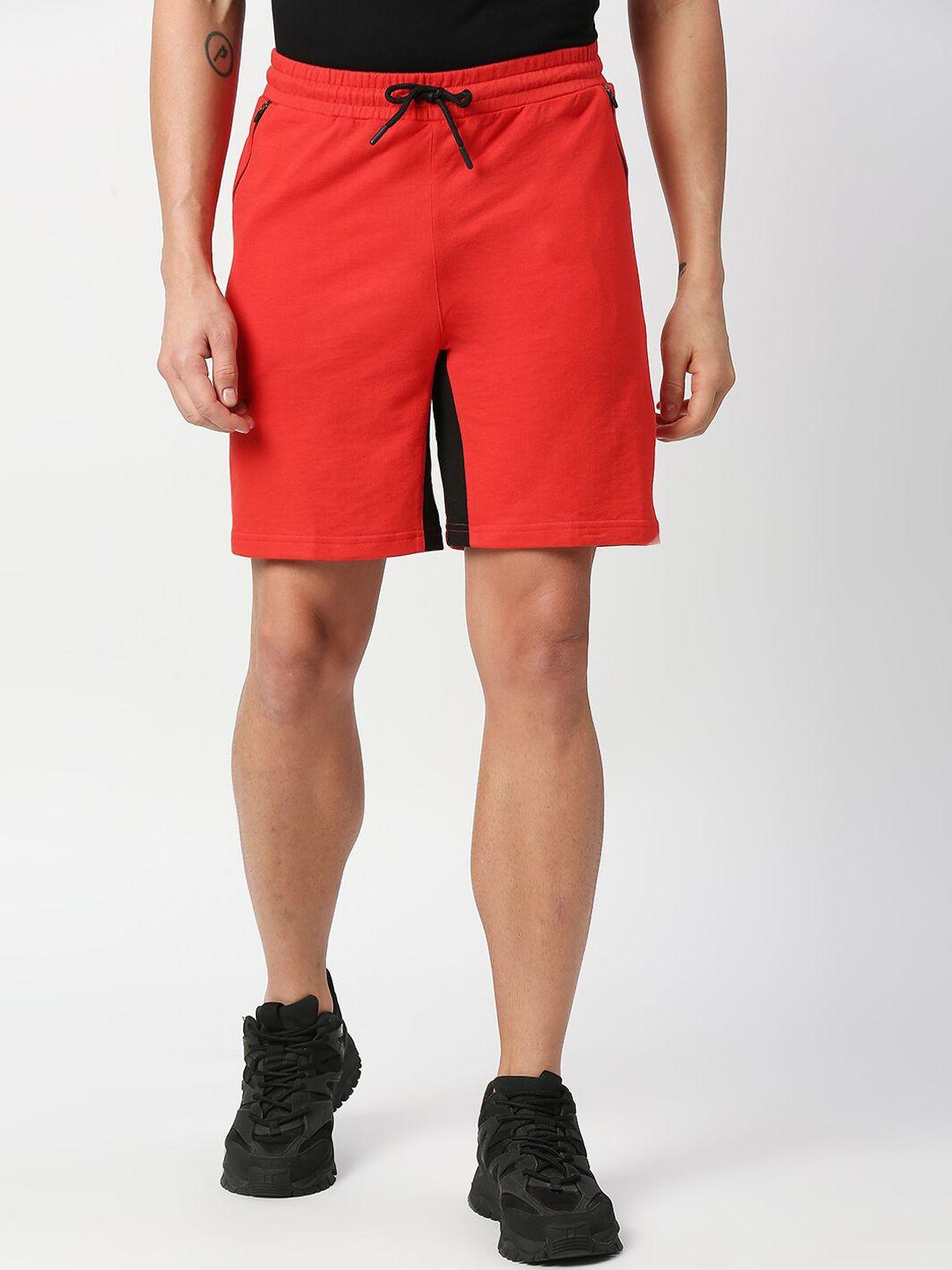 fitz-men-red-slim-fit-running-sports-shorts