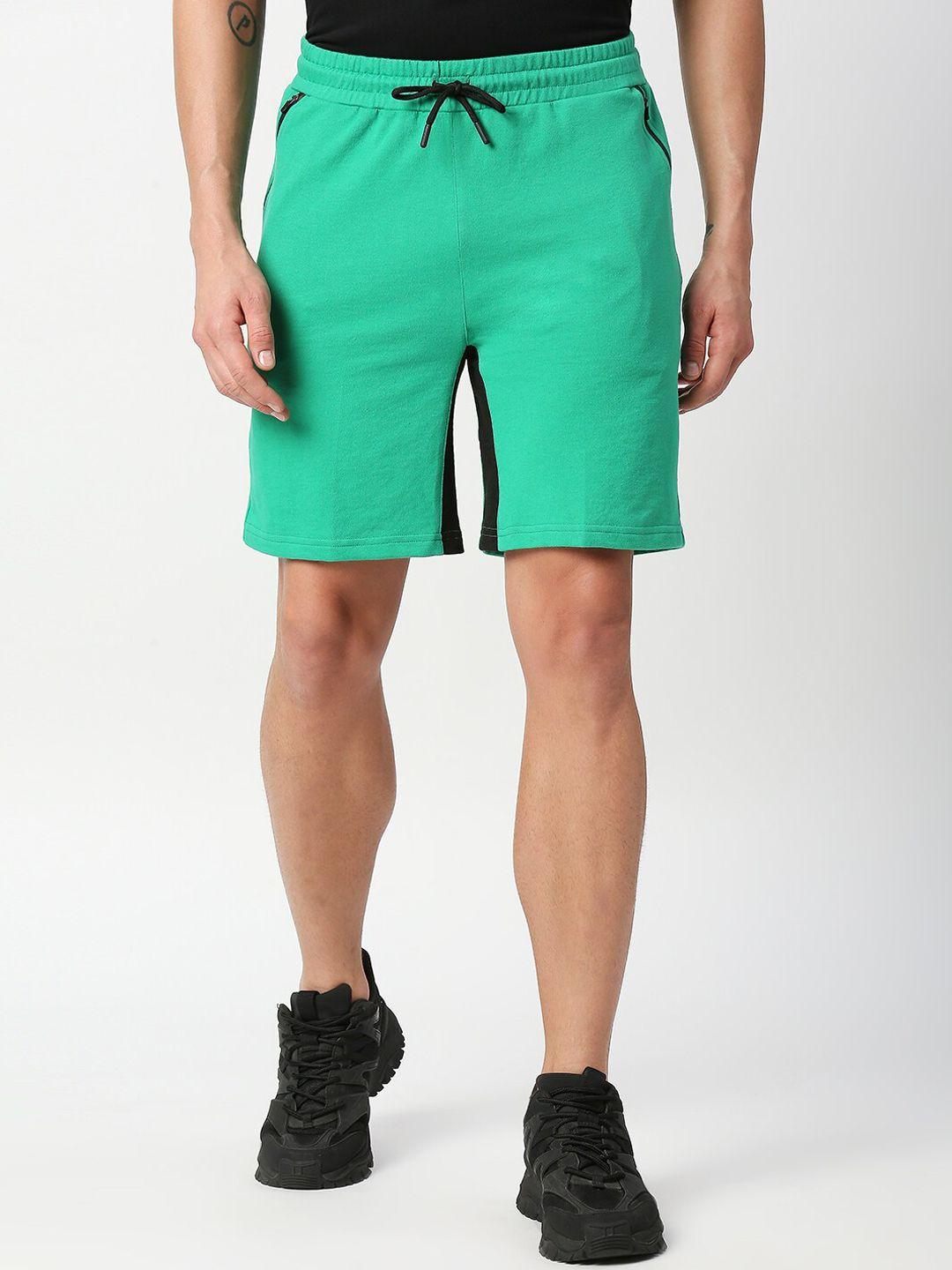 fitz-men-green-slim-fit-running-sports-shorts