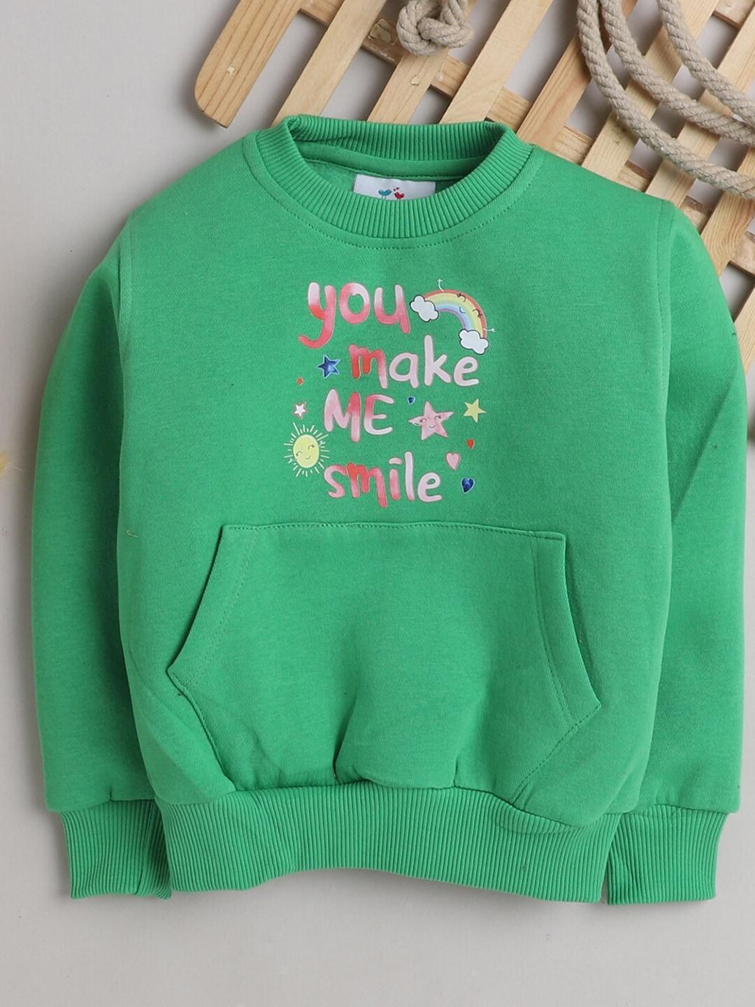 knitting-doodles-unisex-kids-green-typography-printed-fleece-sweatshirt