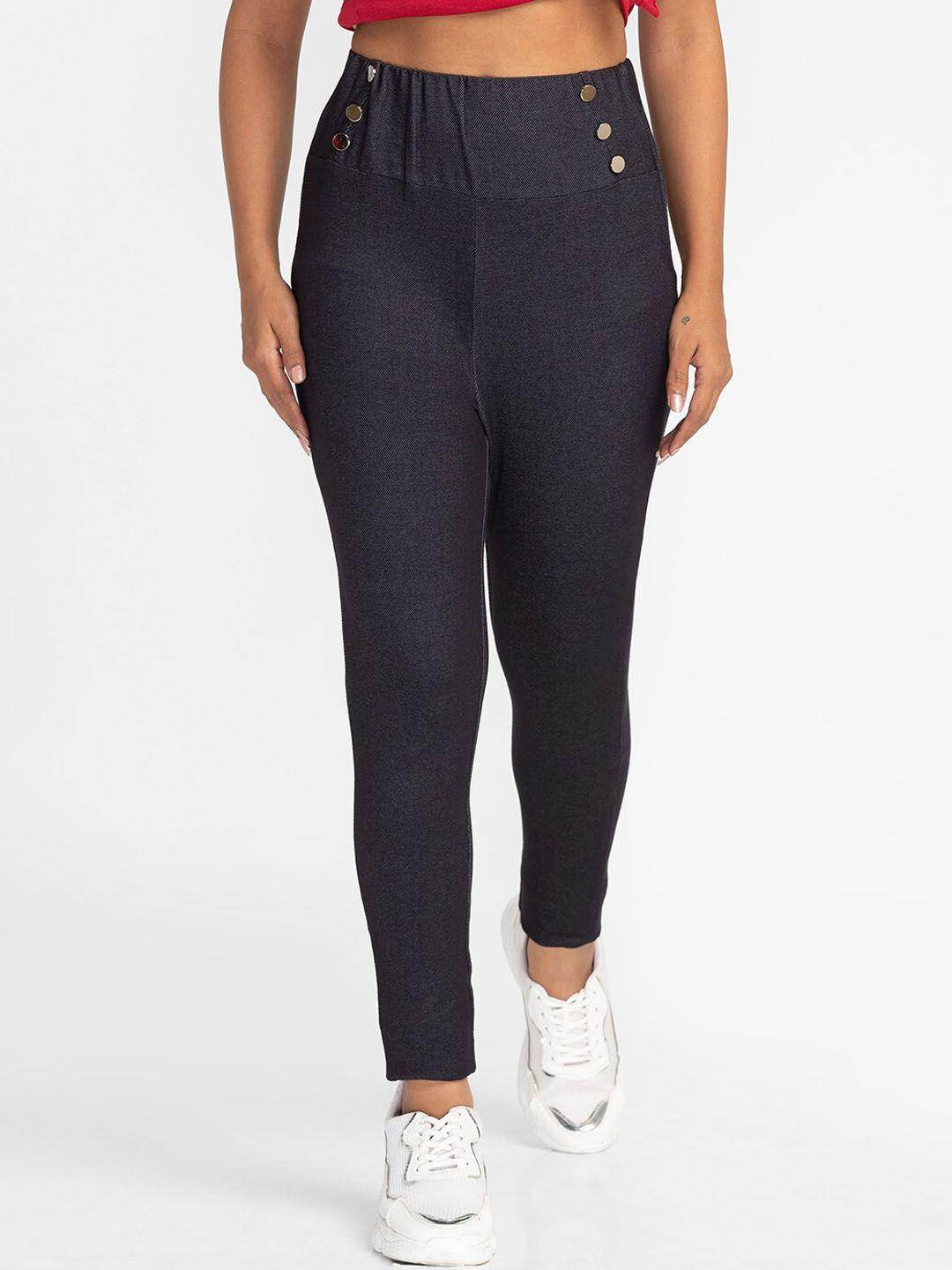globus-women-black-skinny-fit-high-rise-cropped-peg-trousers