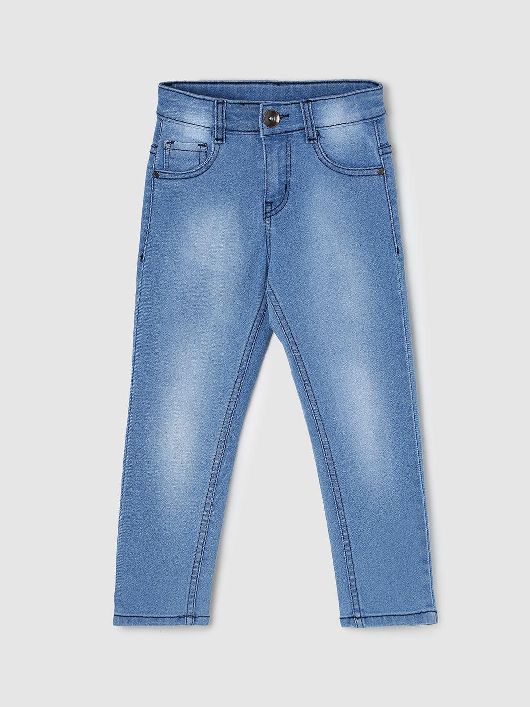 max Boys Blue Light Fade Cotton Jeans