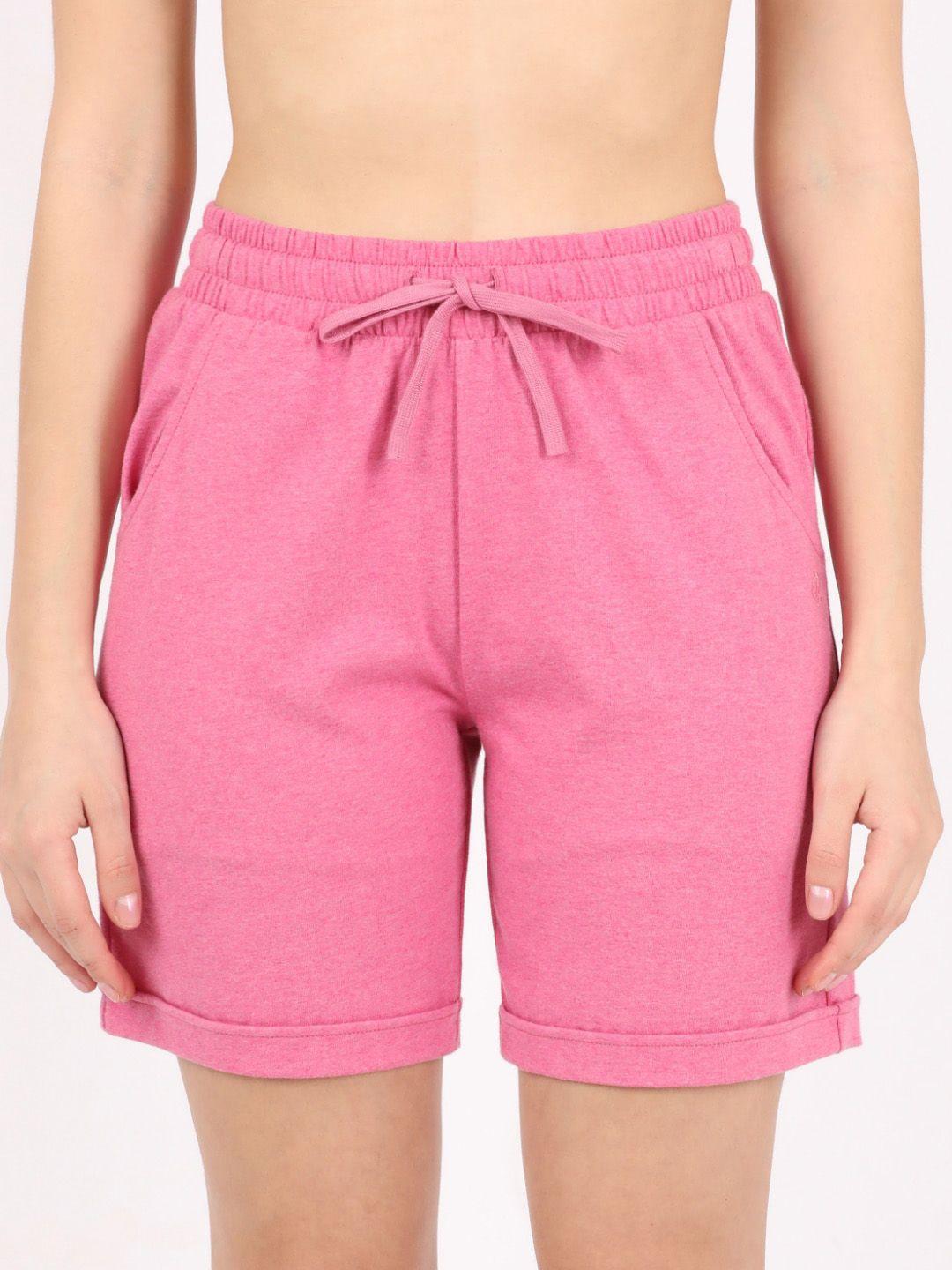 Jockey Women Pink Cotton Lounge Shorts