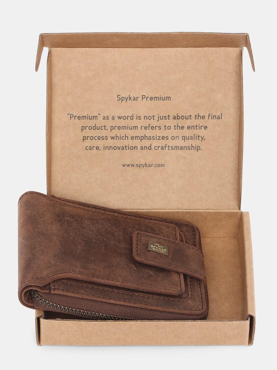 spykar-men-brown-leather-zip-around-wallet