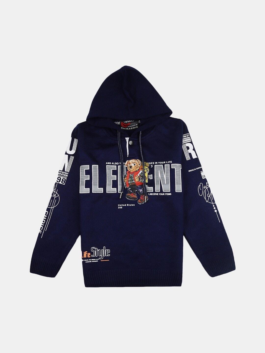 v-mart-boys-navy-blue-&-grey-typography-printed-hooded-cotton-sweater