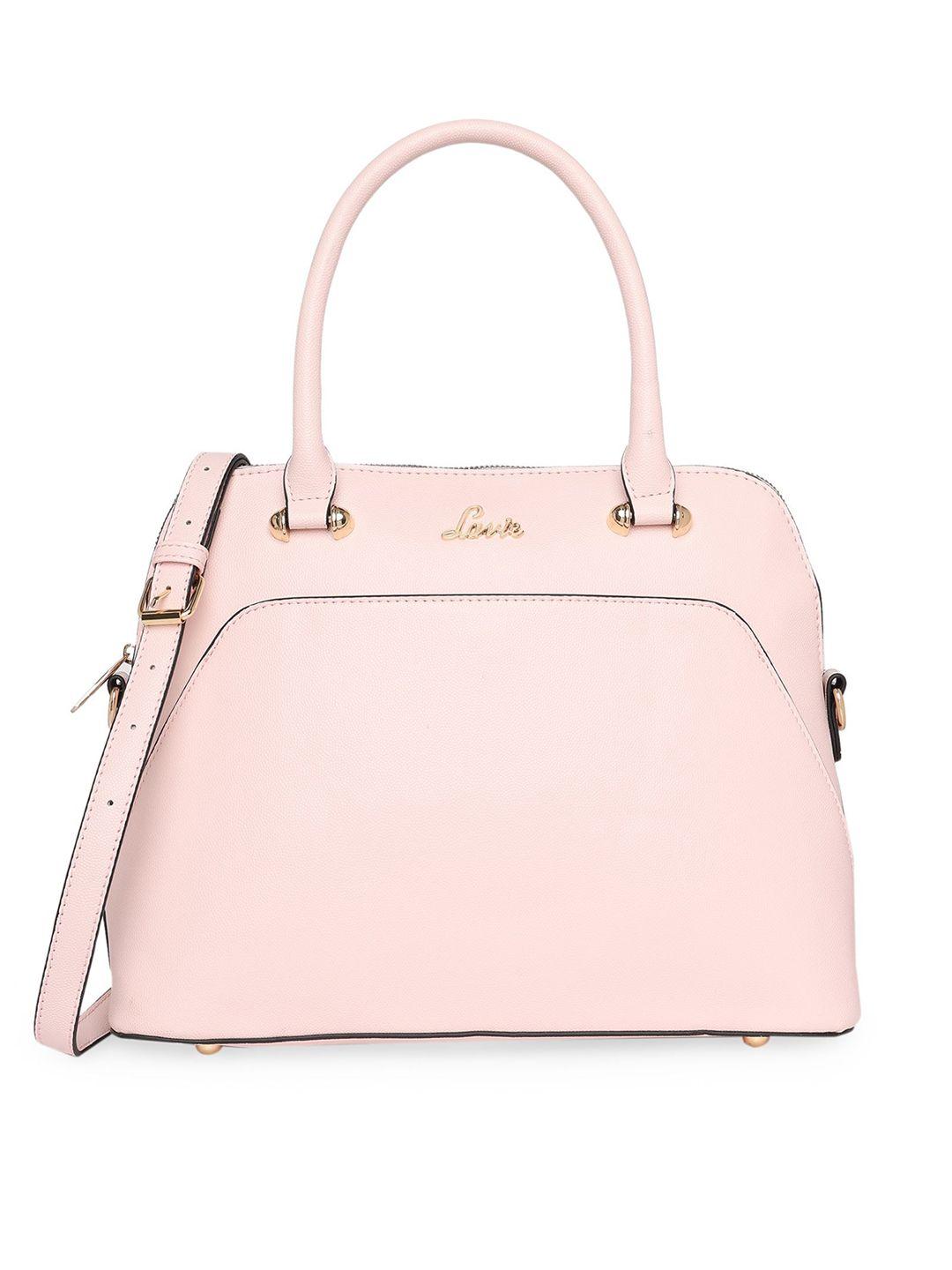 lavie-pink-textured-structured-satchel