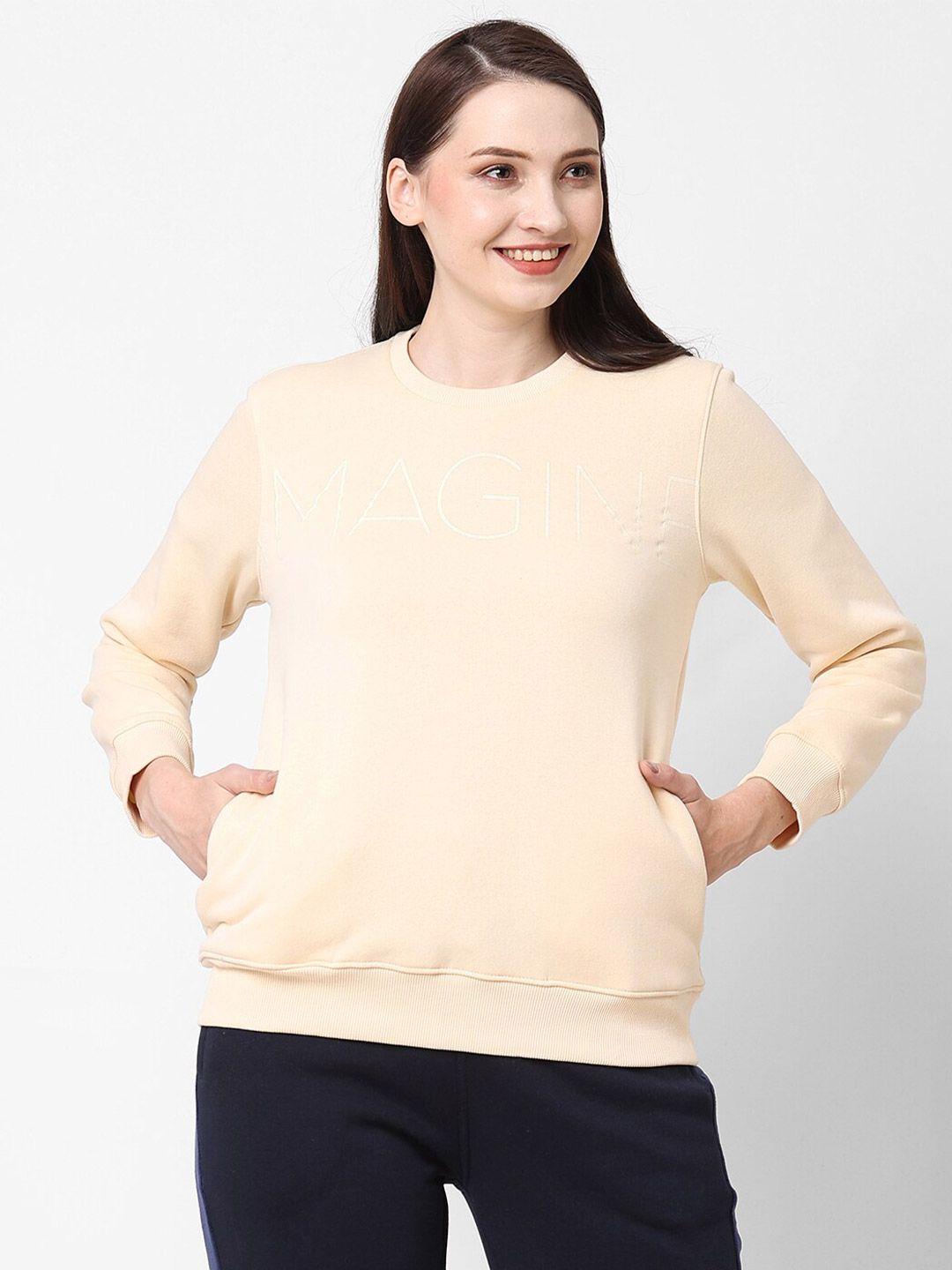 sweet-dreams-women-yellow-round-neck-fleece-sweatshirt
