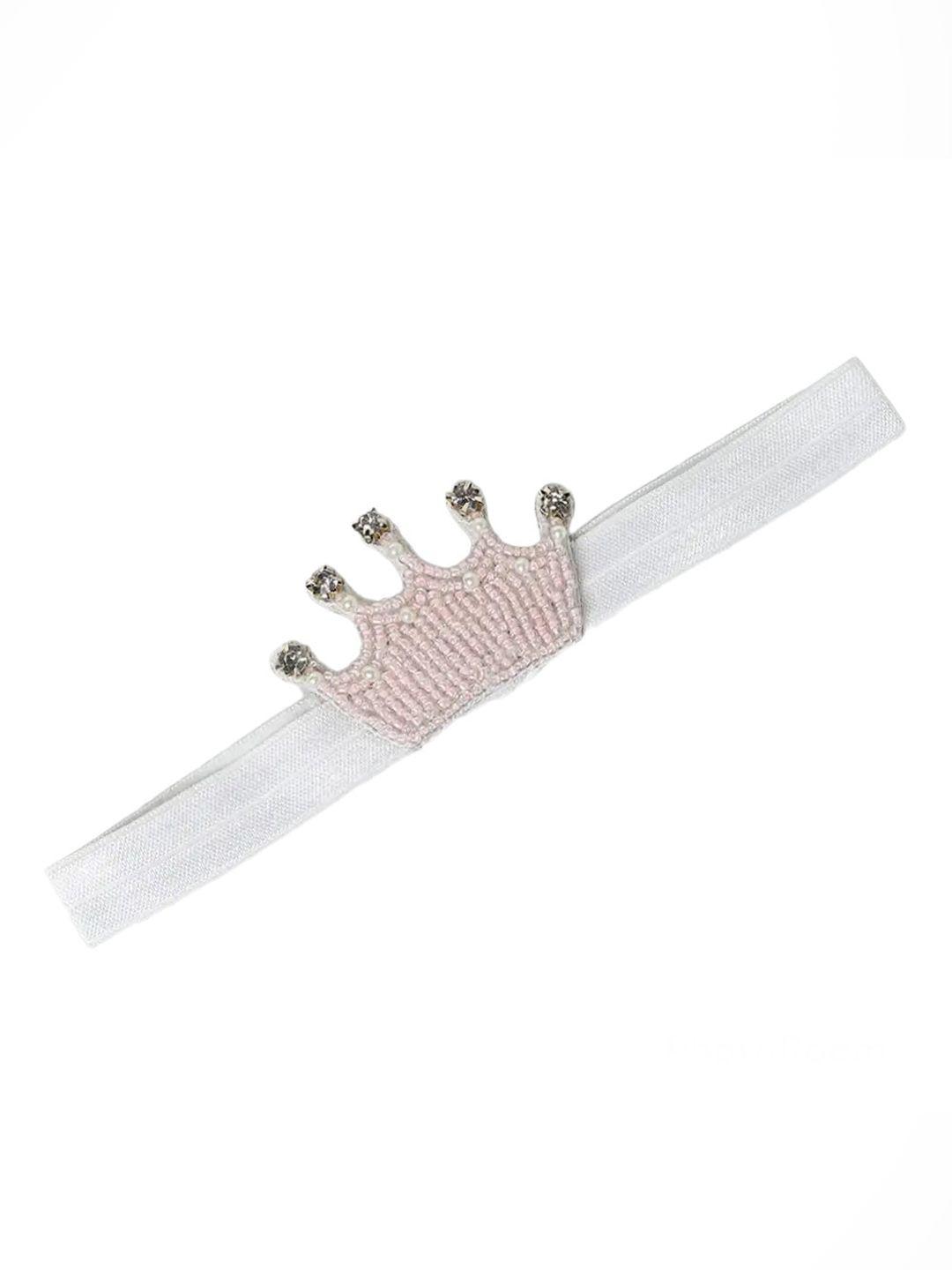 choko-girls-pink-&-off-white-crown-beaded-hairband