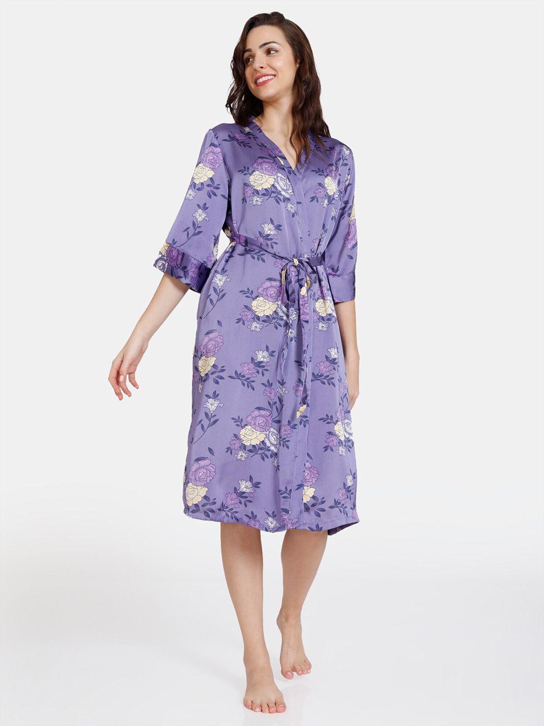 zivame-women-purple-printed-nightdress
