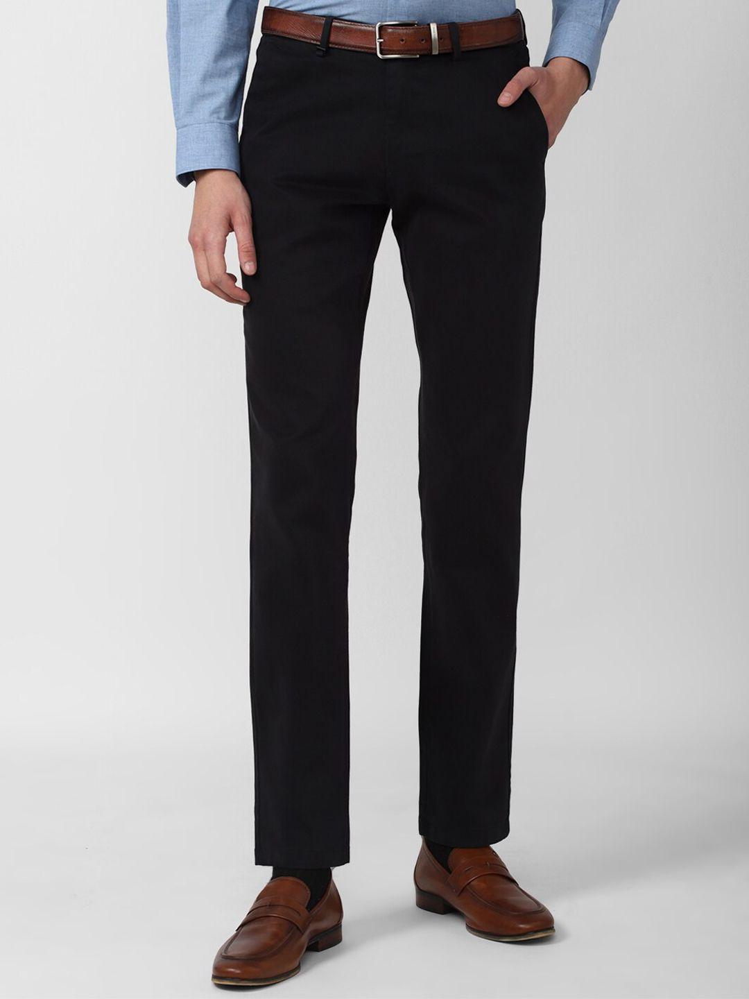 van-heusen-men-black-slim-fit-formal-trousers