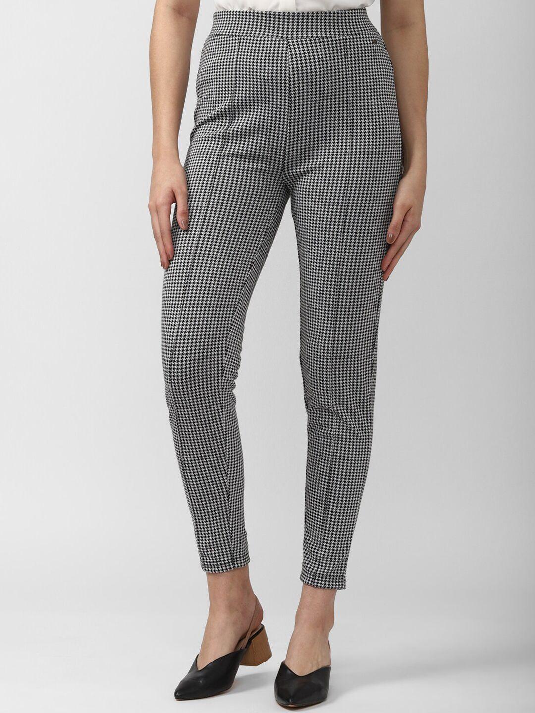 Van Heusen Woman Women Grey Striped Trousers
