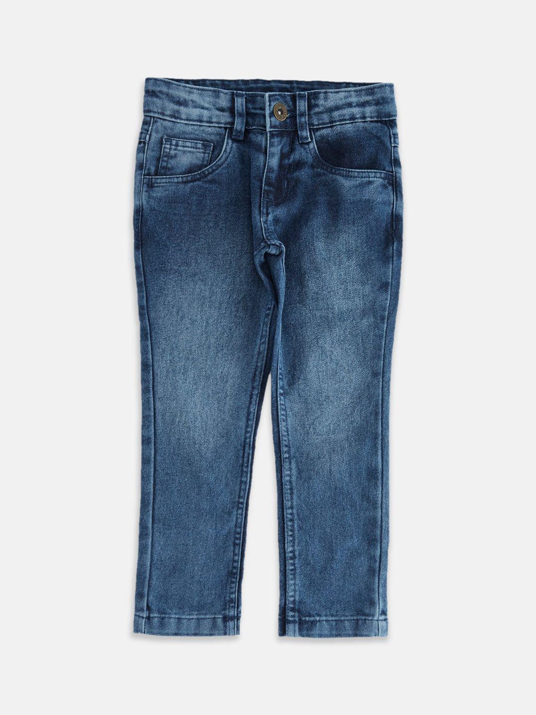 Pantaloons Junior Boys Blue Heavy Fade Jeans