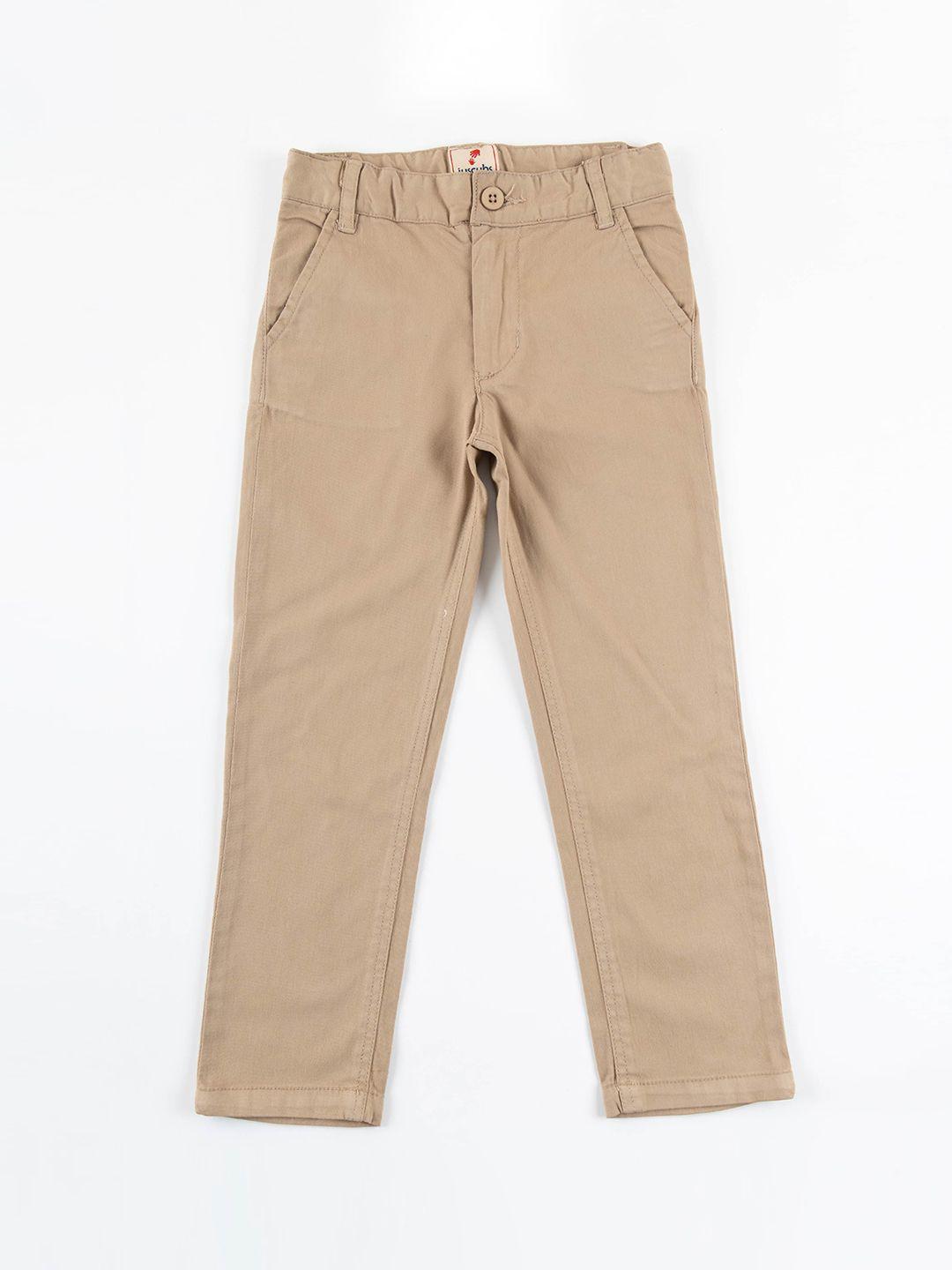 JusCubs Boys Beige Smart Cotton Chinos Trousers