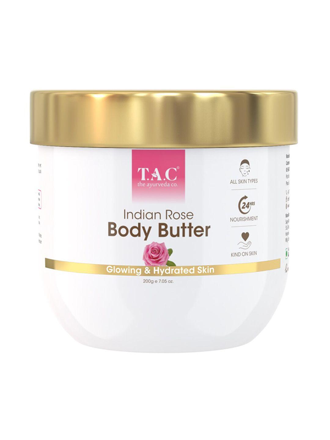 TAC - The Ayurveda Co. Indian Rose Body Butter for Glowing & Hydrated Skin 200 g