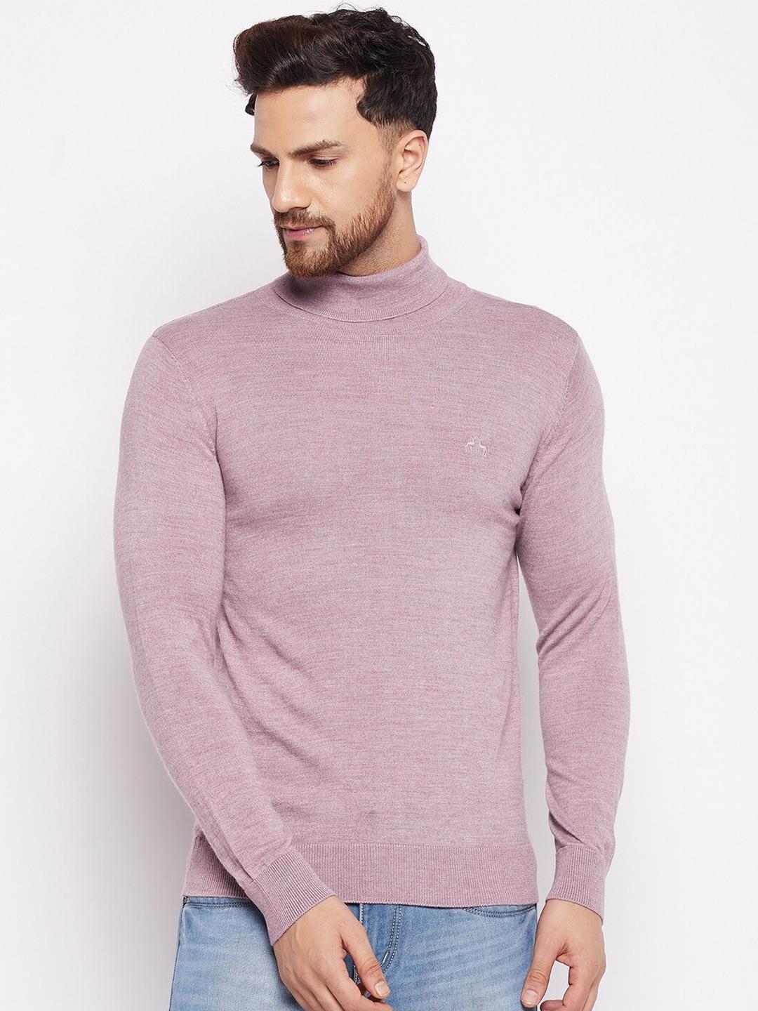 98 Degree North Men Pink Round Neck Long Sleeves Pullover