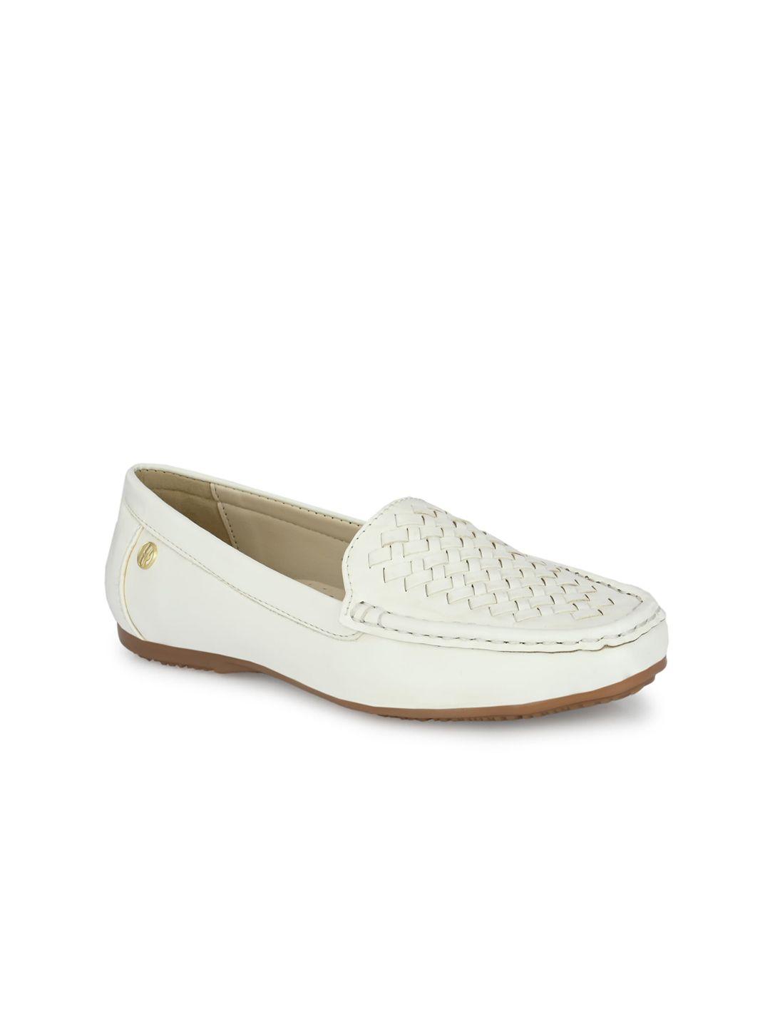 ELLE Women White Perforations Loafers