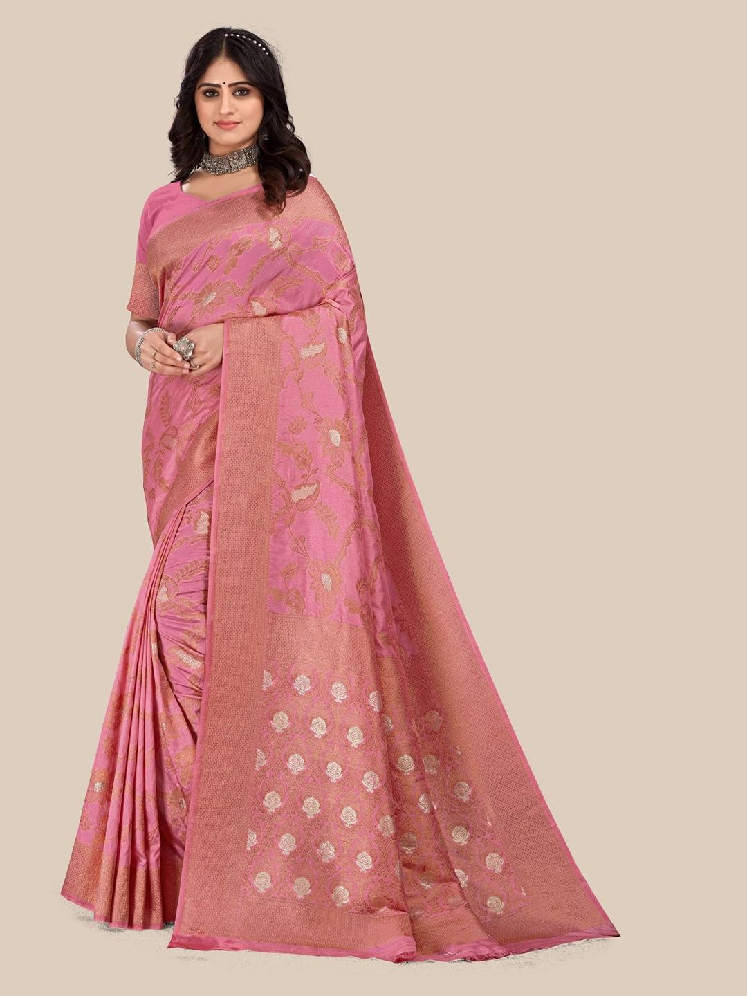 vairagee-pink-&-gold-toned-woven-design-zari-saree